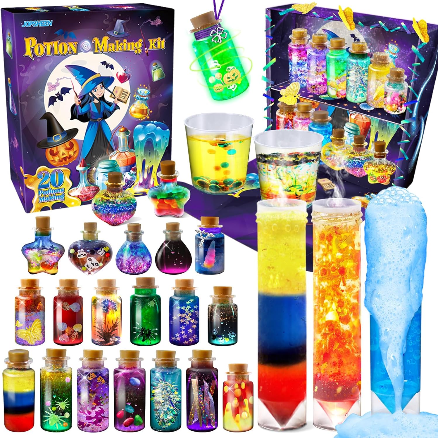 JOPSHEEN Potion Making Kit Children, 20 Bottle Potion for Kids, Crafts Toys Chri...