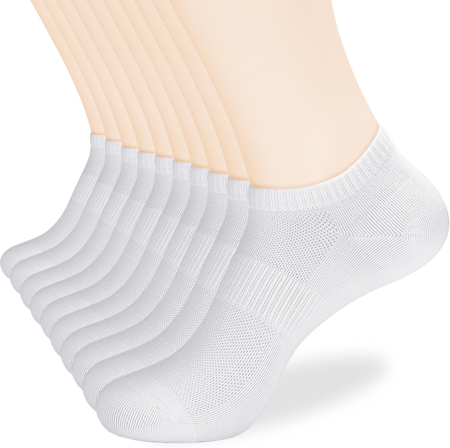 ATBITER 6 Pairs Ankle Athletic Running Socks Thin Low Cut No Show Lightweight So...