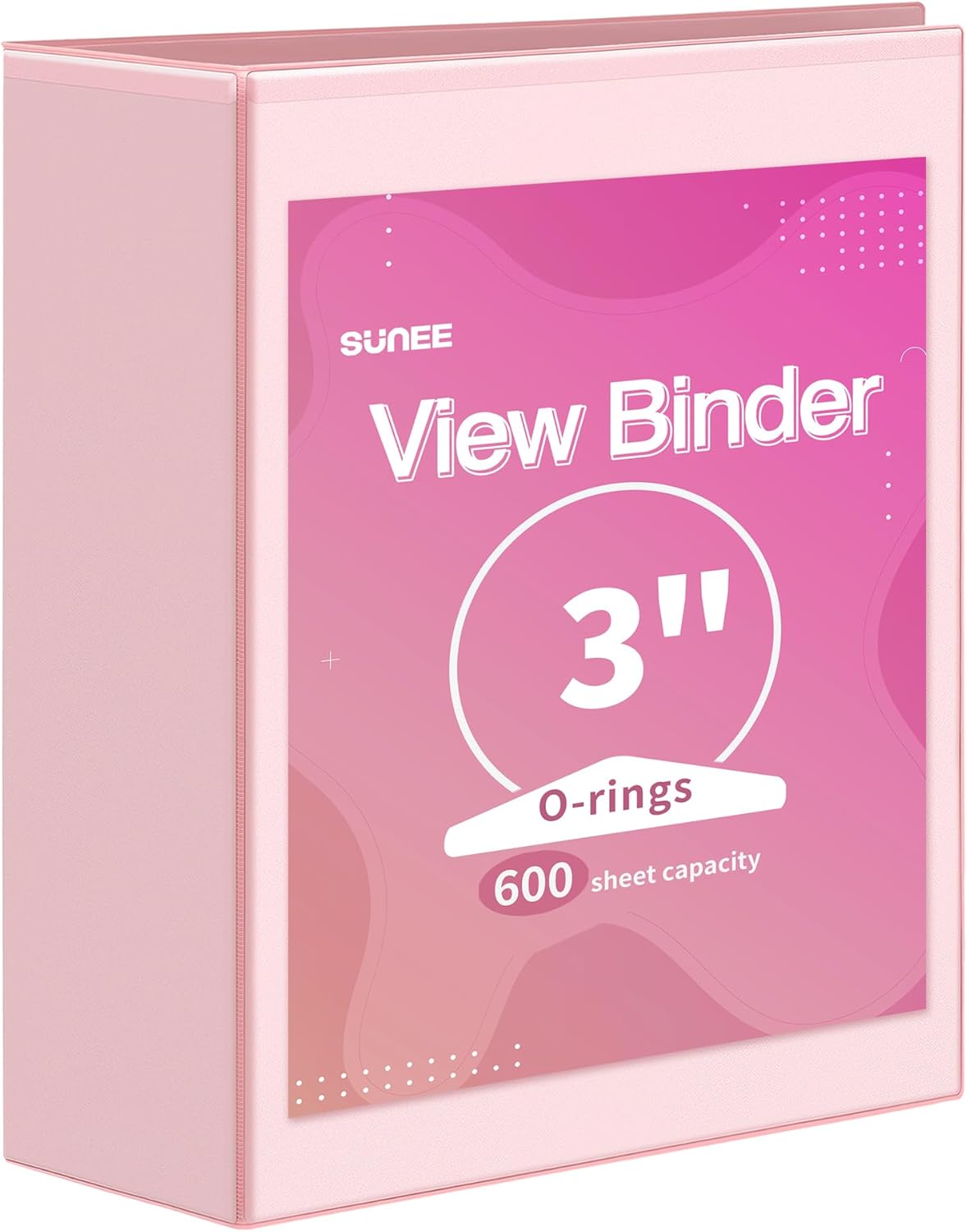 SUNEE 3 Ring Binder 3 Inch 1 Pack, Clear View Binder Three Ring PVC-Free (Fit 8....