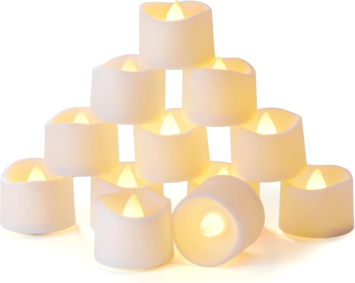 Homemory 12 Pcs Battery Tea Lights with Timer, 6 Hours on and 18 Hours Off in 24...