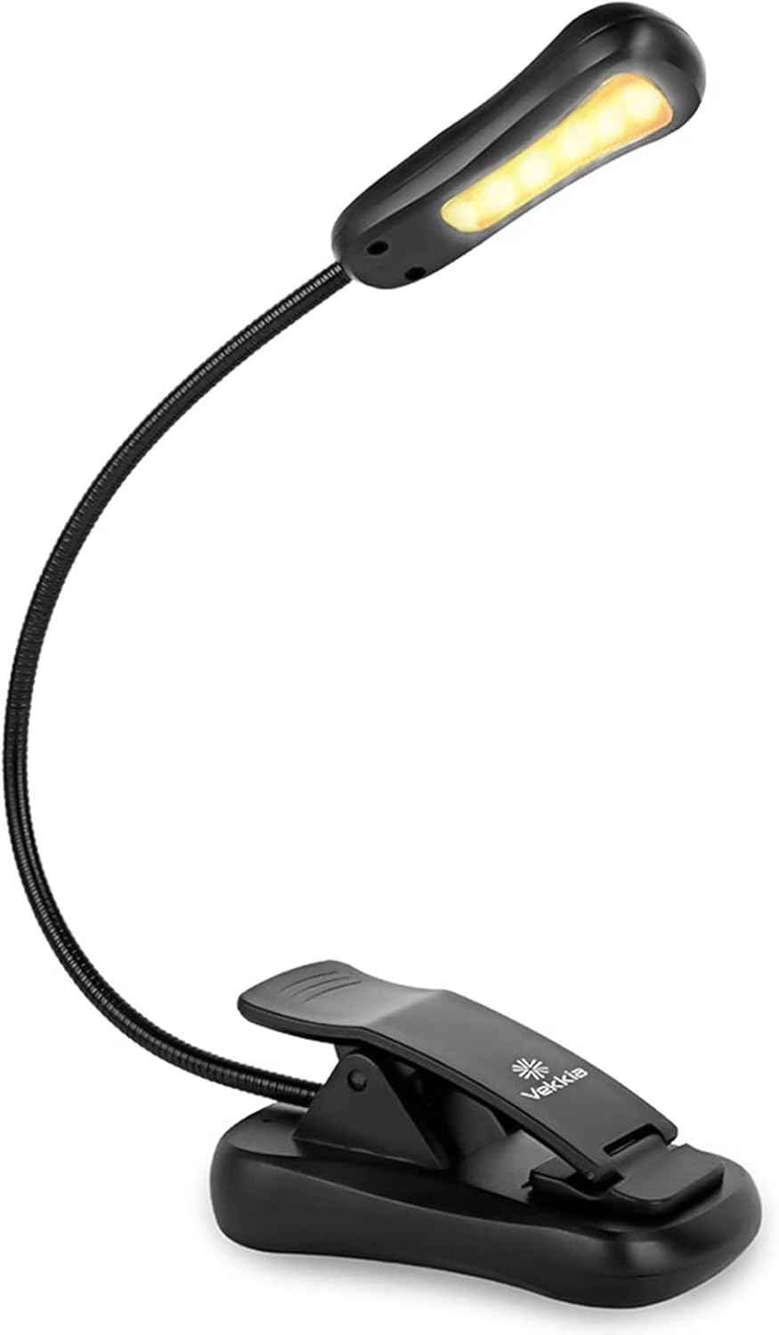 Vekkia Rechargeable 3000K LED Book Light, Easy Clip on Reading Lights for Readin...