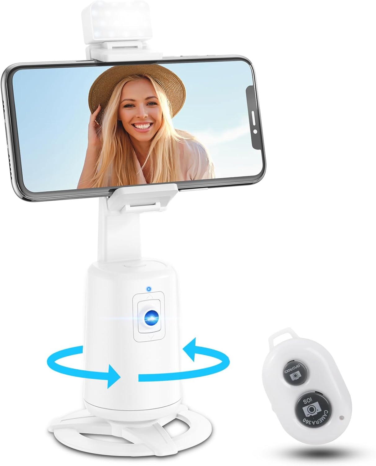 Auto Face Tracking Tripod 360° Rotating Auto Tracking Phone Stand, No App, Phone...