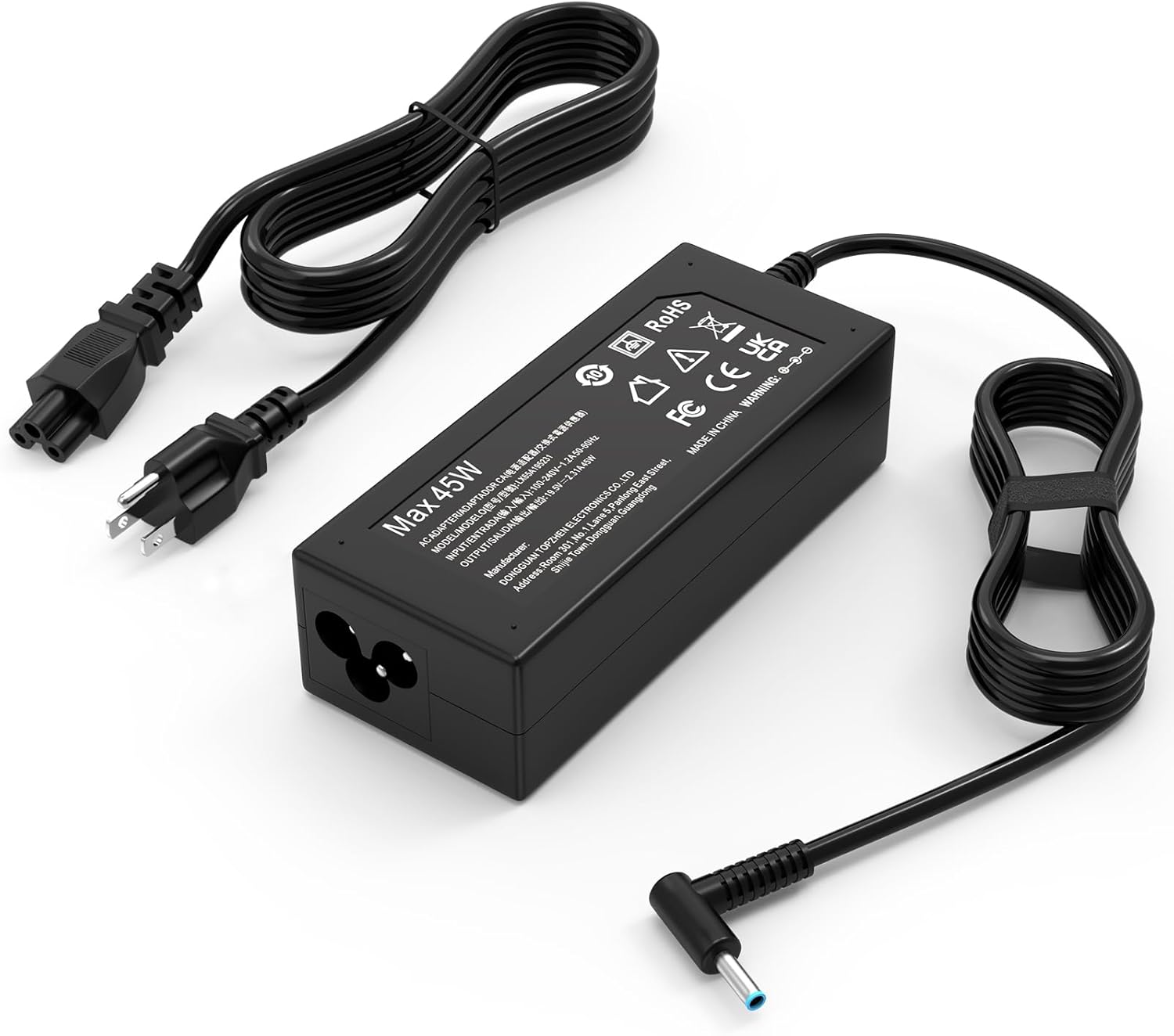 Charger for HP Laptop Computer 45W Smart Blue Tip Power Adapter