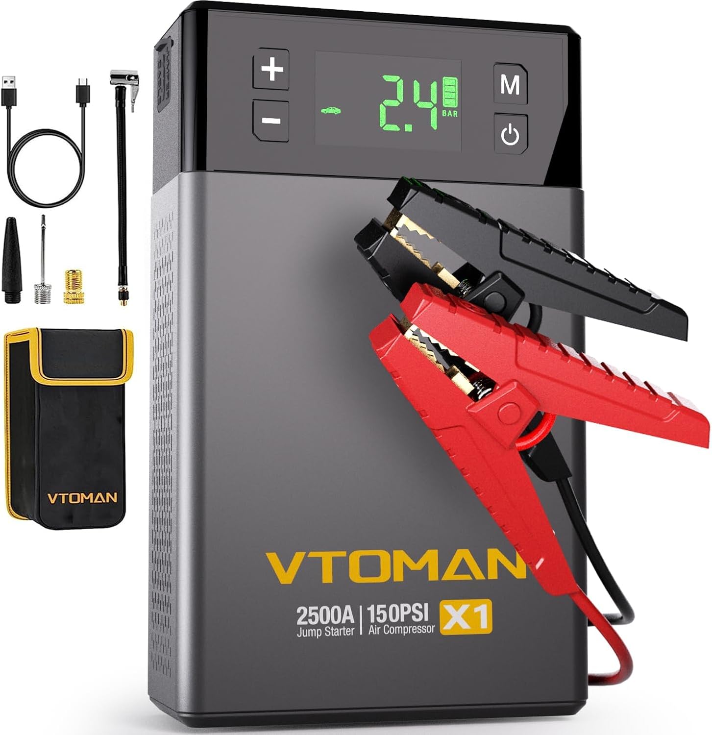 VTOMAN X1 Jump Starter with Air Compressor, Car Ba...