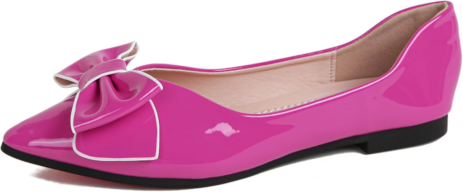 Flats Shoes Women Leather Comfortable Flats Pointed Toe Dress Shoes for Women Bo...