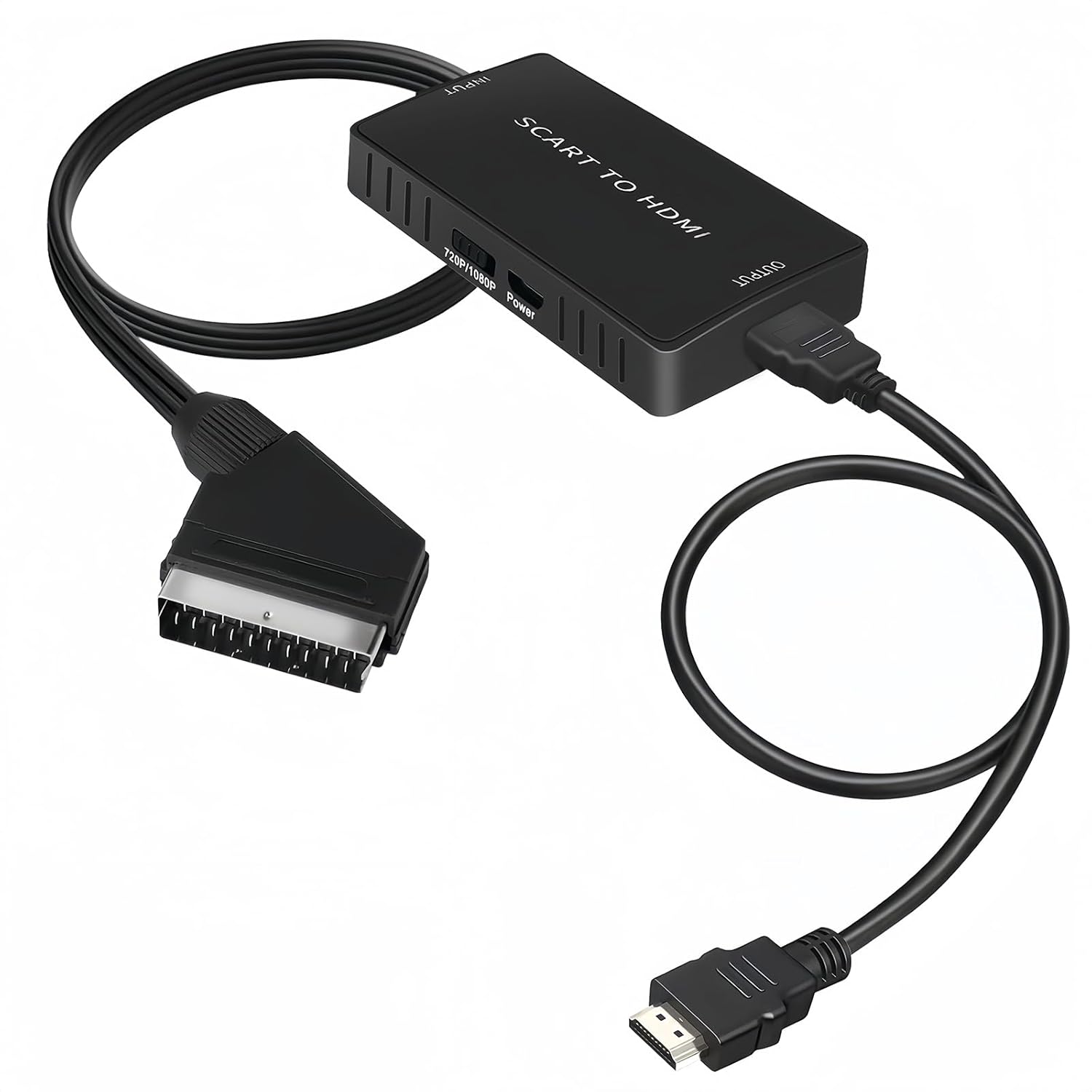 Scart to HDMI Converter, Scart to HDMI Cable with 720P/1080P Switch, Scart to HD...