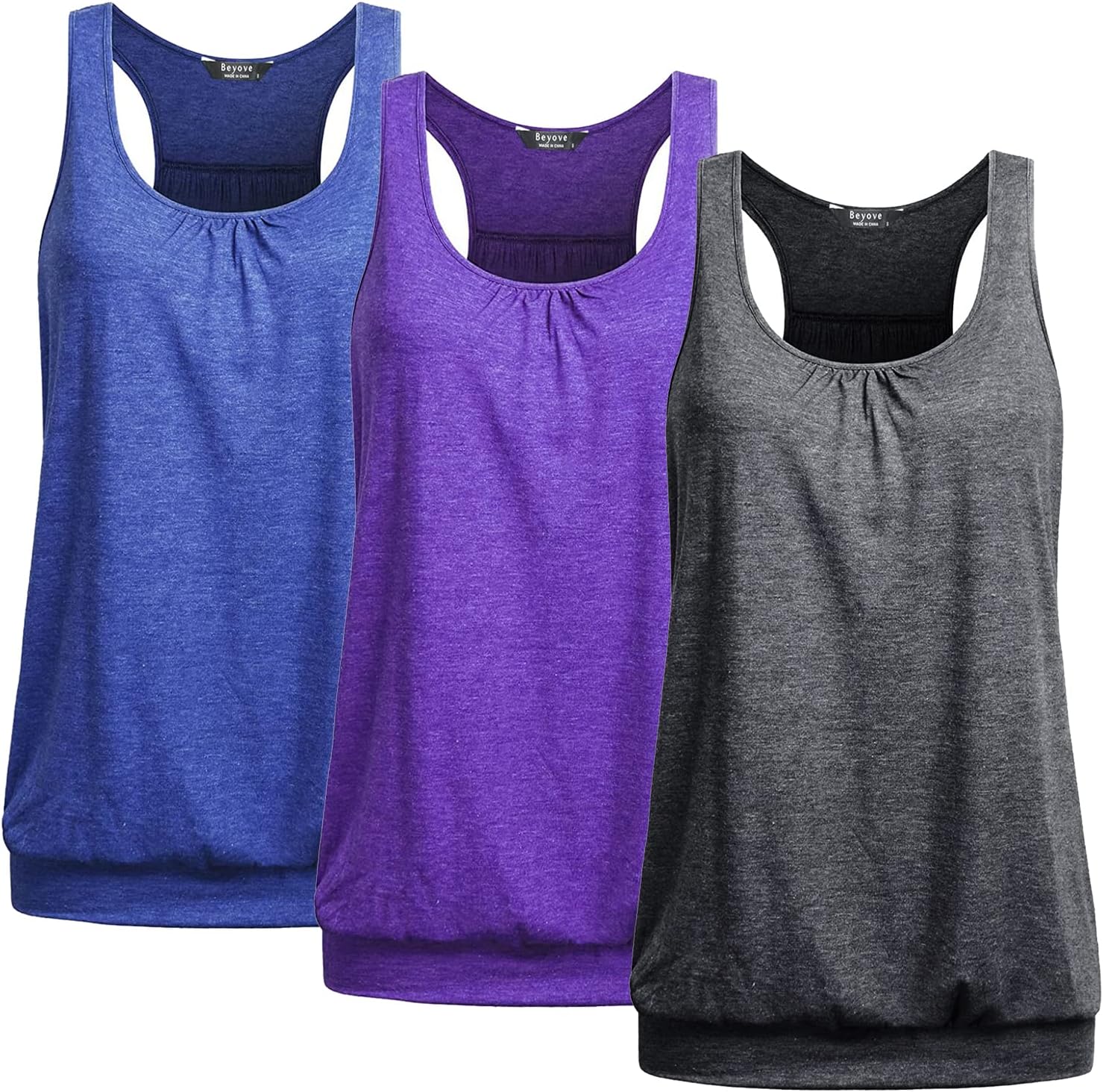 UNibelle Tank Top Women's Yoga Shirt Top Sports Tank Top Sleeveless Racerback Fi...