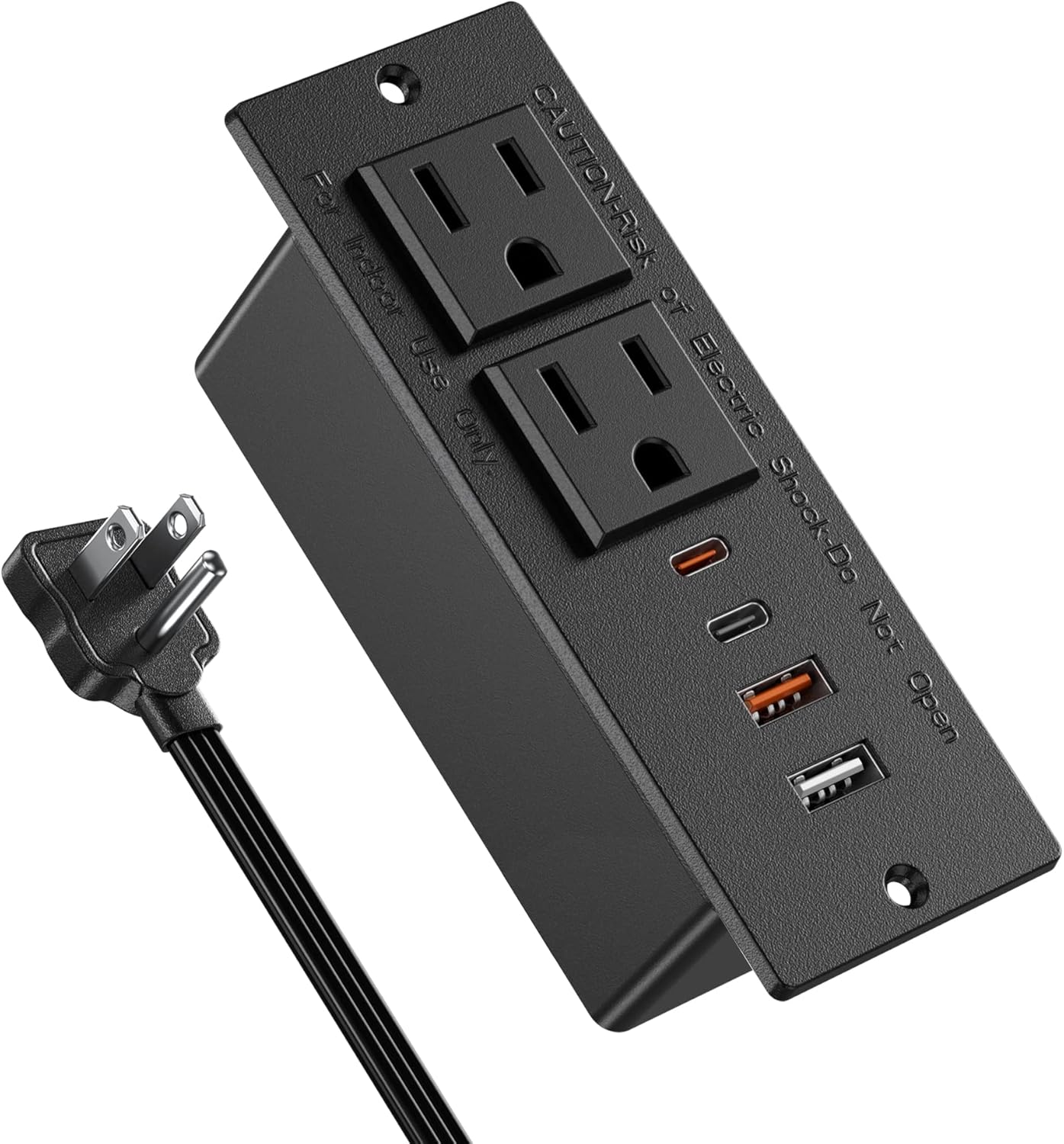 Recessed Power Strip with 30W USB C,Ultra Thin Flat Plug Power Strip,2 Outlets 4...