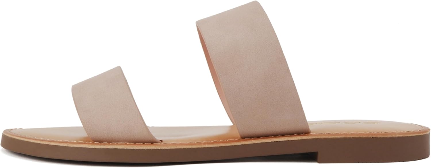 Soda Shoes Women Flip Flops Slippers Sandals Double Strap Slide Casual Bling Rhi...