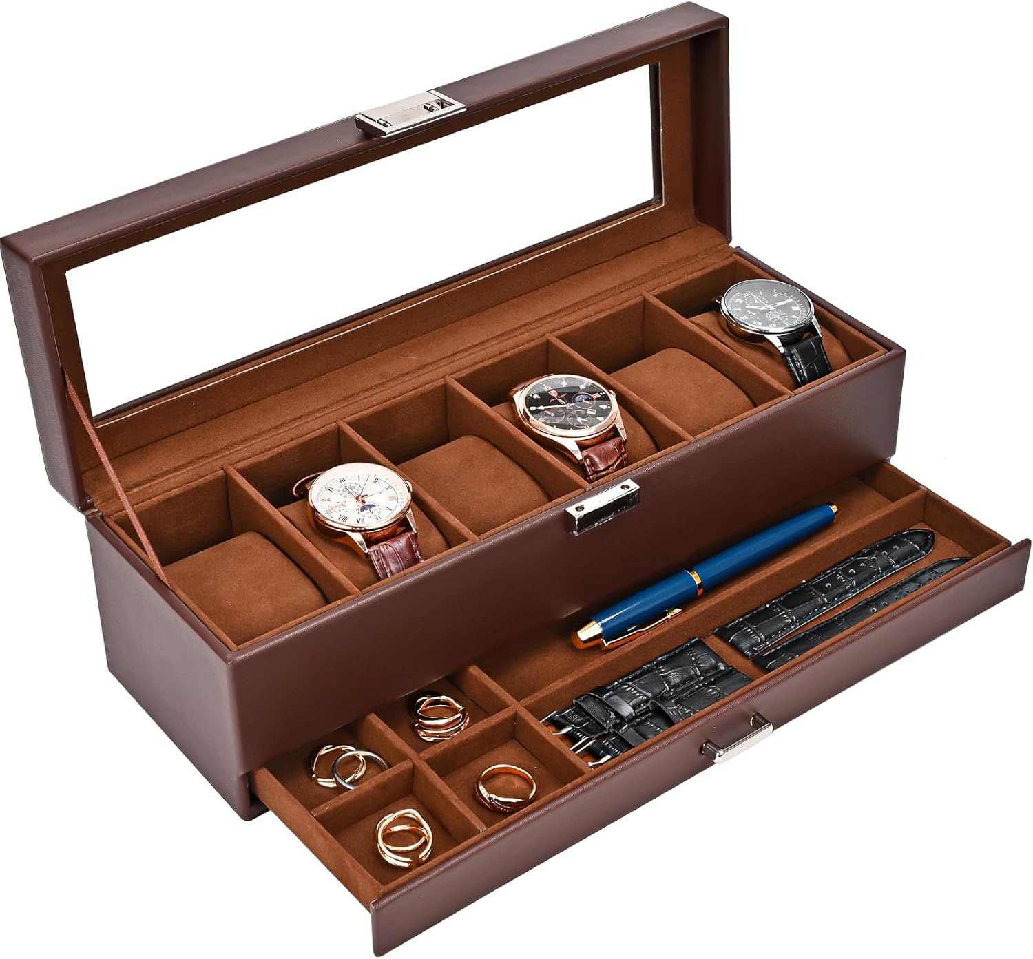 ProCase Watch Box for Men, 6 Slot Watch Display Ca...