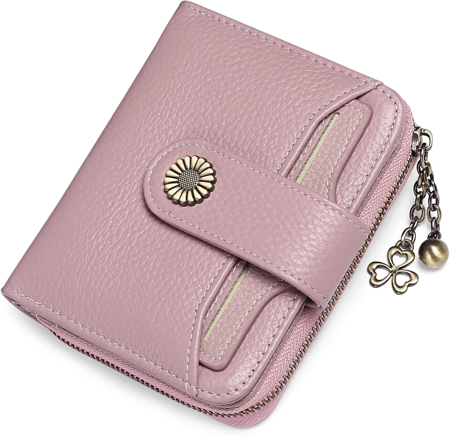 SENDEFN Purses for Women Genuine Leather Small Bifold Compact Womens Wallet with...
