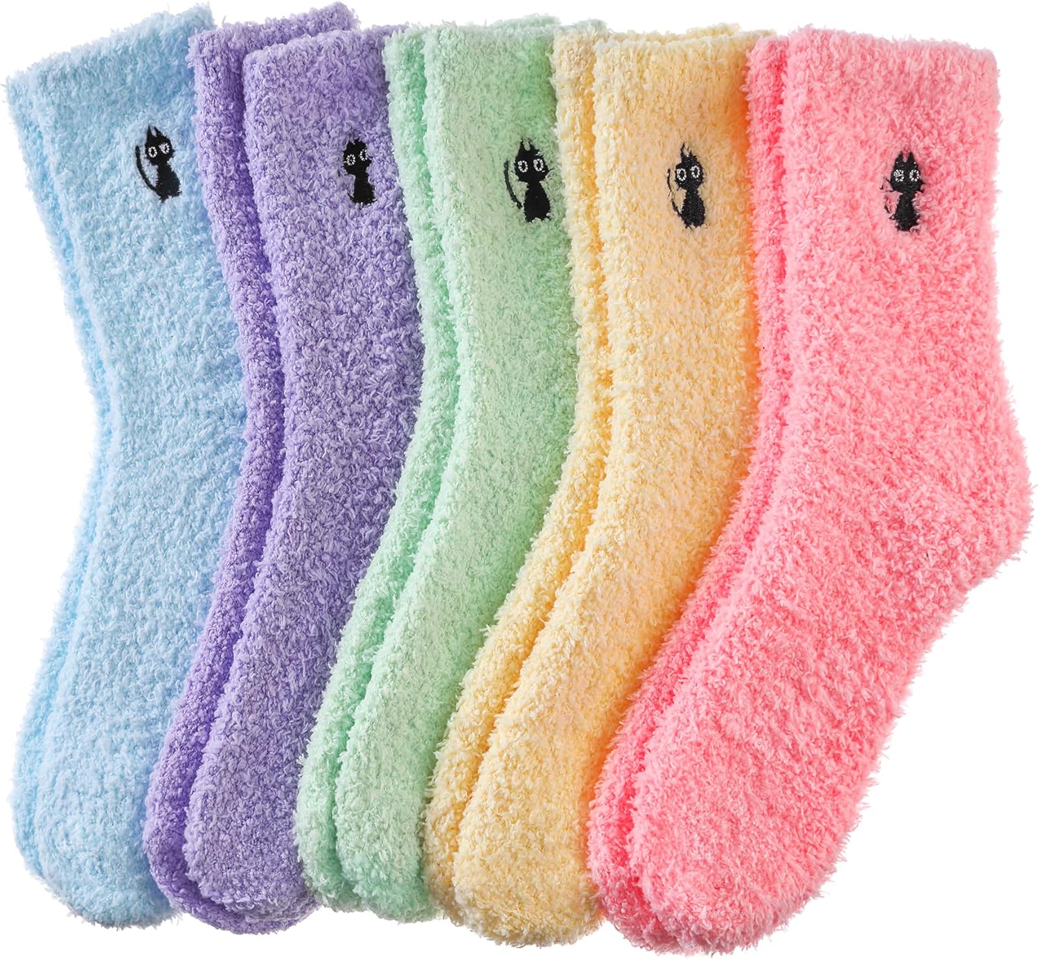 MQELONG Womens Super Soft Fuzzy Cozy Home Sleeping Socks Microfiber Winter Warm...