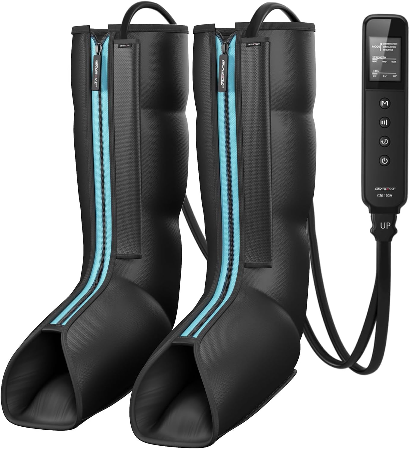 CINCOM Leg Massager for Circulation and Pain Relief, Air Compression Leg Massage...