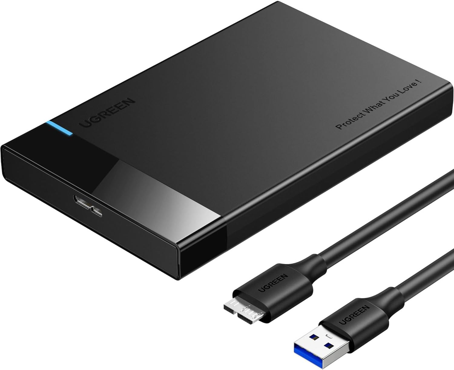 UGREEN 2.5 Inch Hard Drive Enclosure, 5Gbps SSD Enclosure, External USB 3.0 SATA...