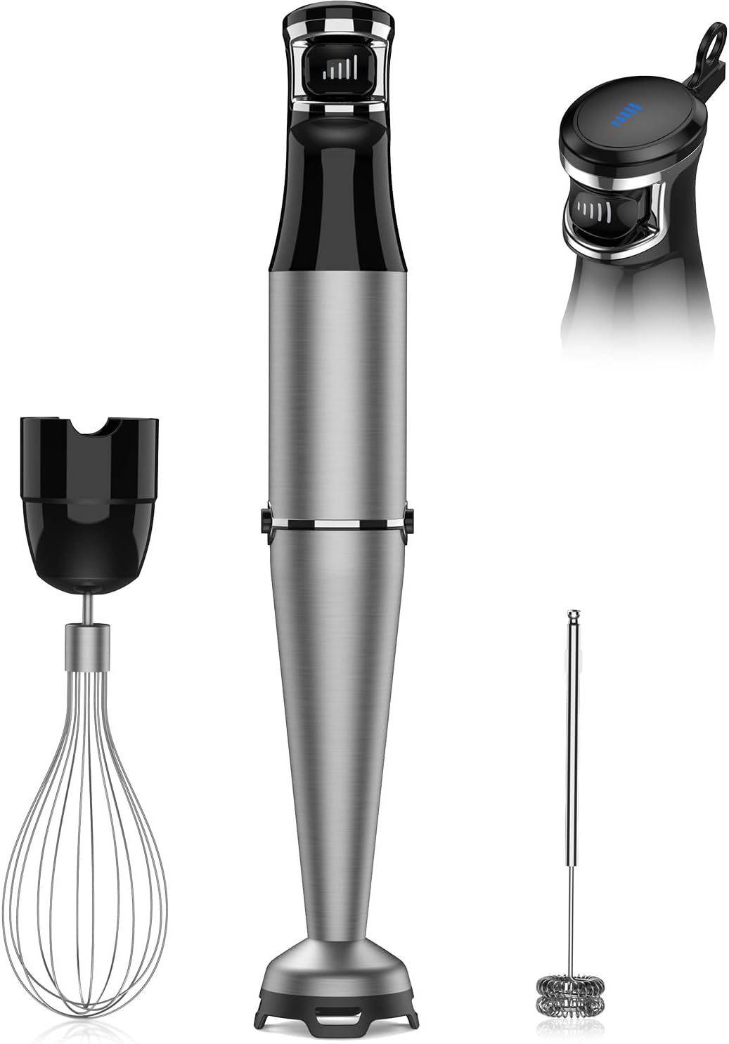 Immersion Blender Handheld 1100W Corded Hand Blender Trigger Variable Speed 3 in...