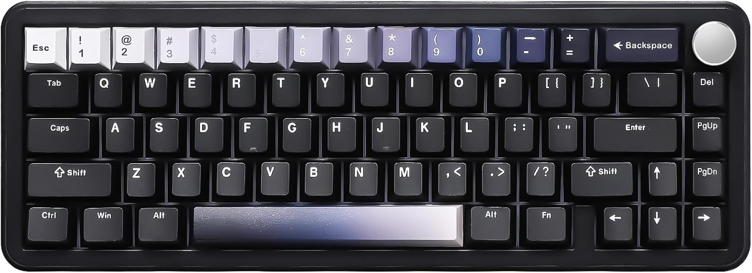 YUNZII B68 Wireless Mechanical Keyboard,Tri-Mode BT5.0/2.4GHz/USB-C,Cute PBT Key...