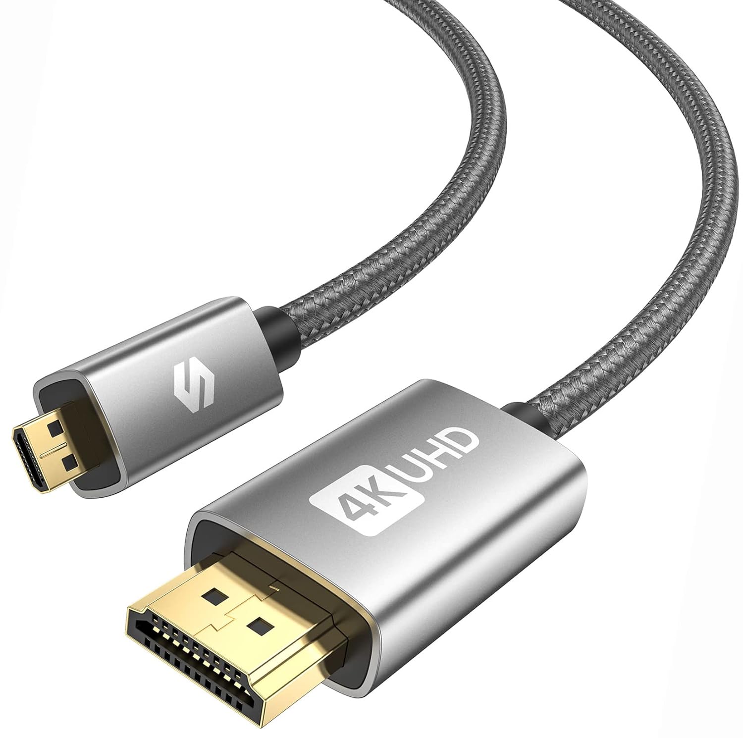 Silkland Micro HDMI to HDMI Cable 2M, 4K@60Hz, Micro HDMI Cable Supports Etherne...