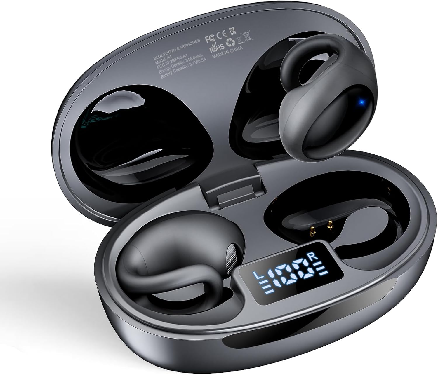 Open Ear Earbuds Lightweight Comfort Clip Wireless Earbuds Sweat Resistant Bluet...