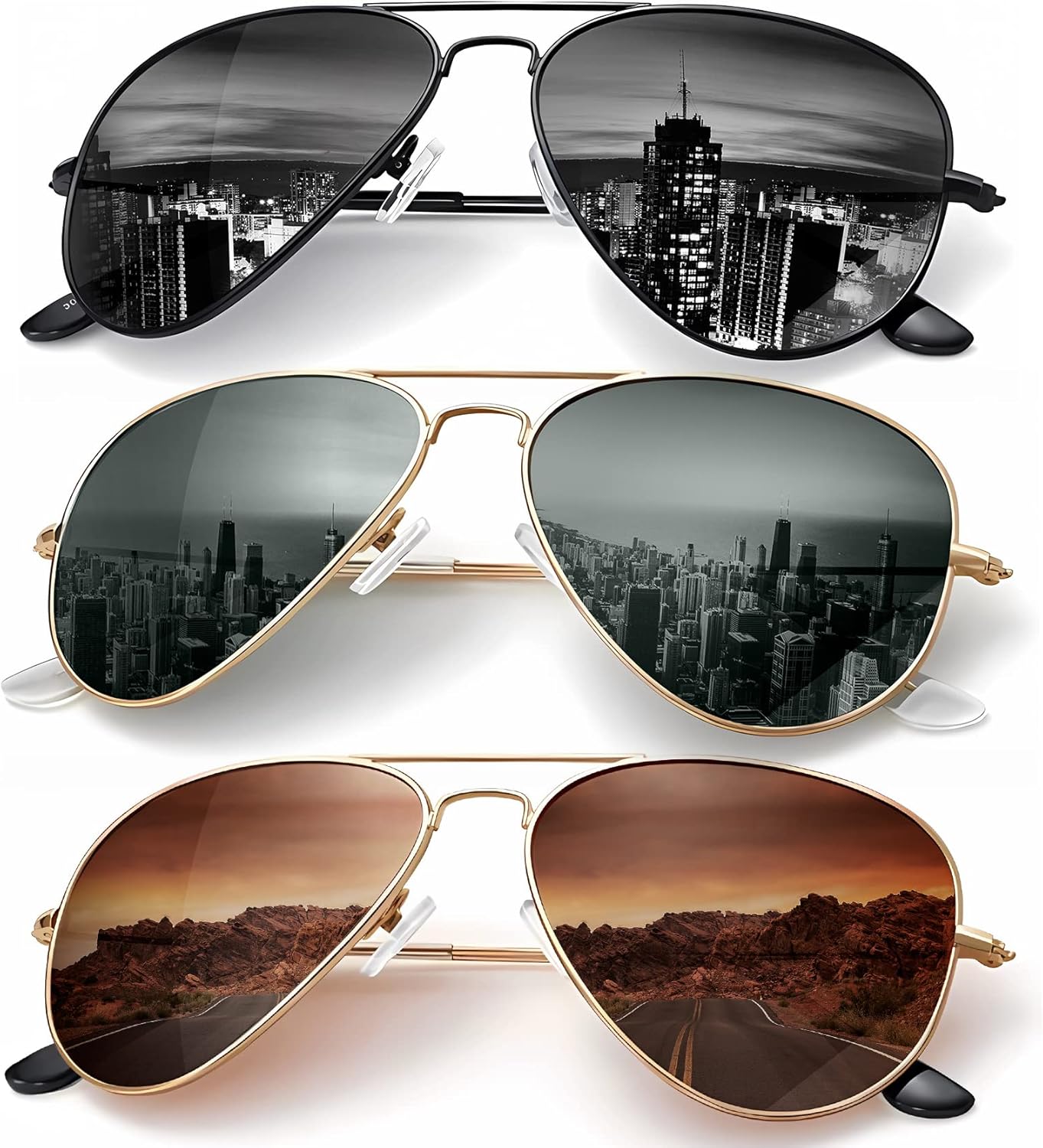 KALIYADI Classic Aviator Sunglasses for Men Women...