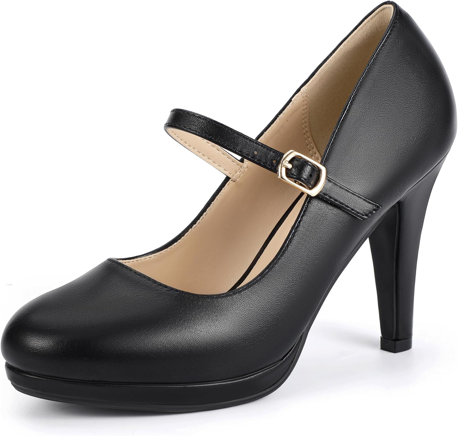 IDIFU IN4 Mary Jane Shoes Platform Closed Toe Heels High Stiletto Round Toe Wome...