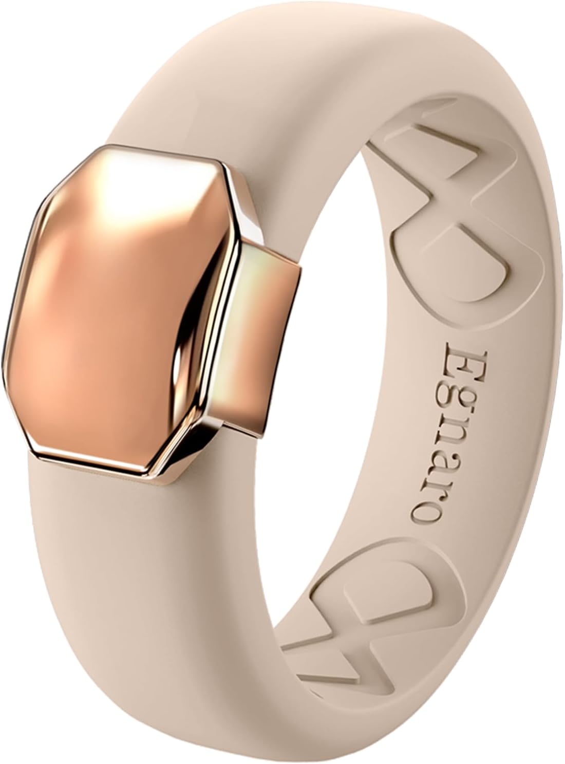Egnaro Silicone Wedding Bands for Women, Inner Arc Ergonomic Breathable Design W...