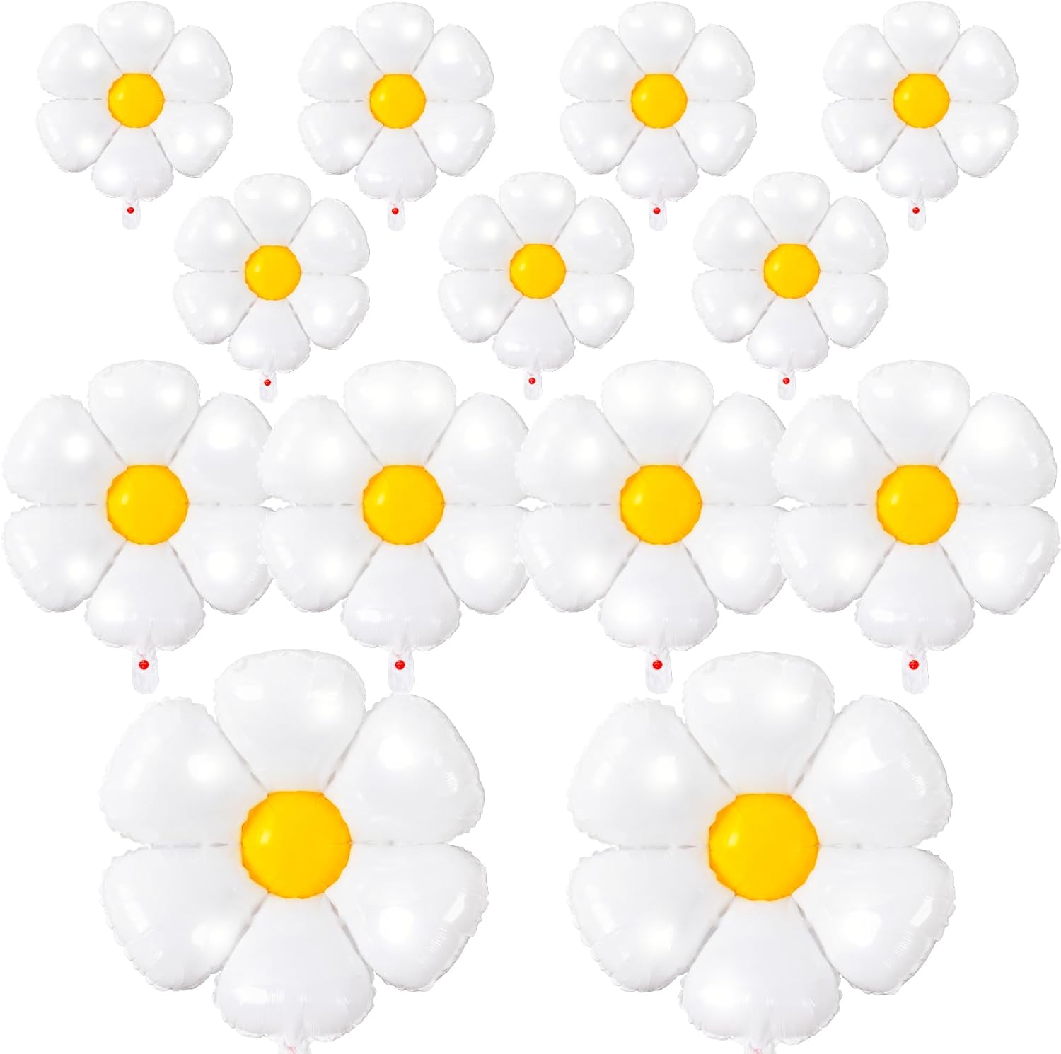 Daisy Balloons - 14pcs Daisy Flower Foil Balloons for Groovy Party Decorations -...