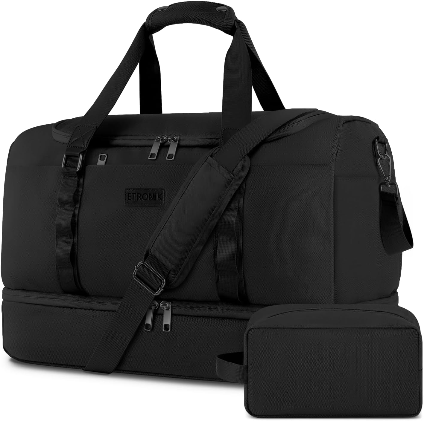 ETRONIK Travel Bag for Men Women, Duffle Bag & Gym Bag with Shoe Compartment, We...
