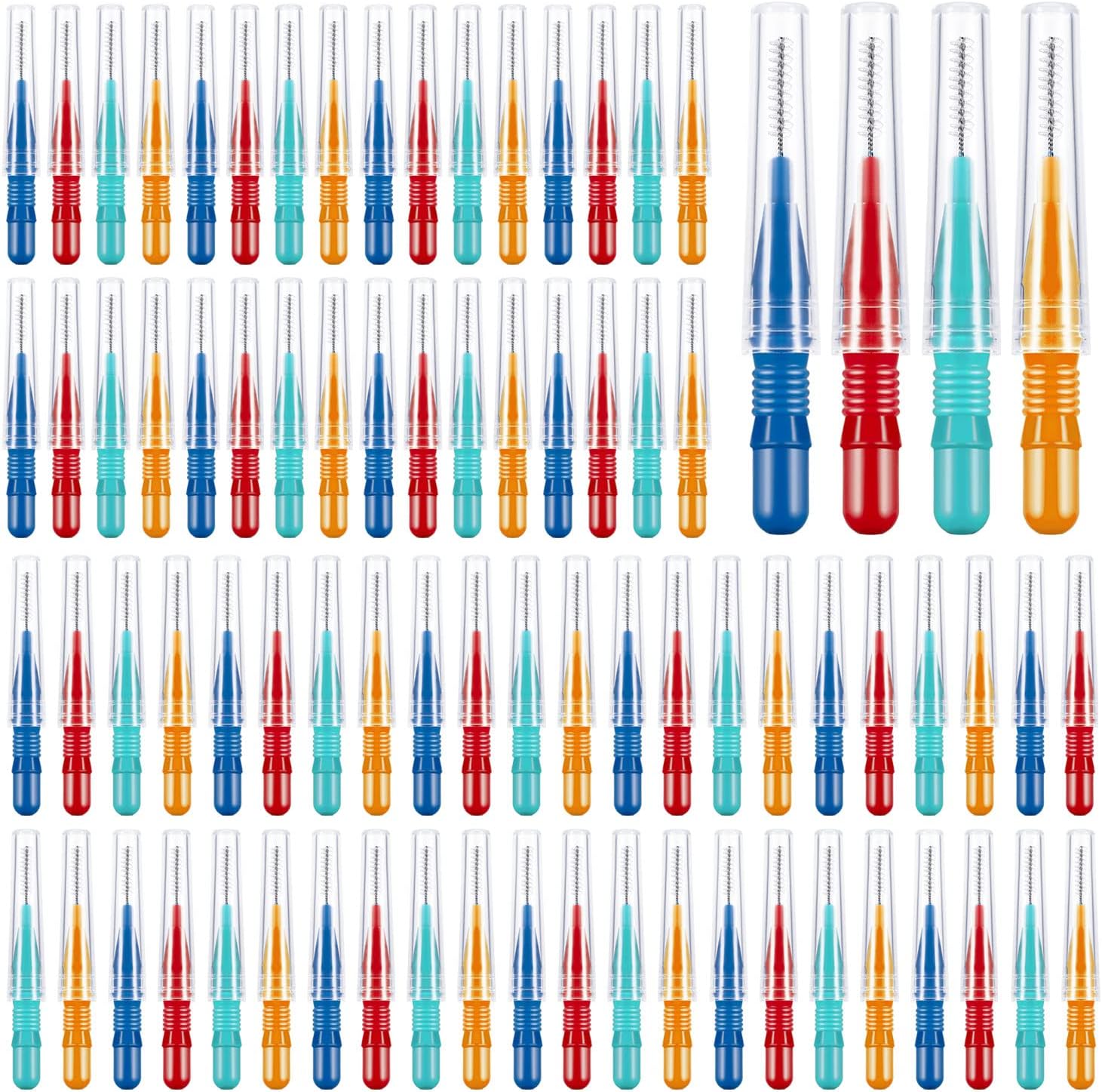 80 Pcs Interdental Brushes, Soft Dental Brushes Dental Brushes Teeth Flossing Br...