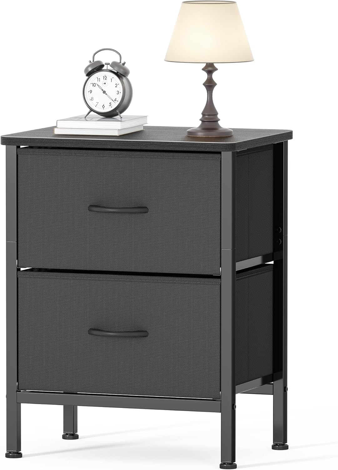 HOMIDEC Bedside Table, Storage Nightstand Side Table, Bedroom Bedside Cabinet wi...