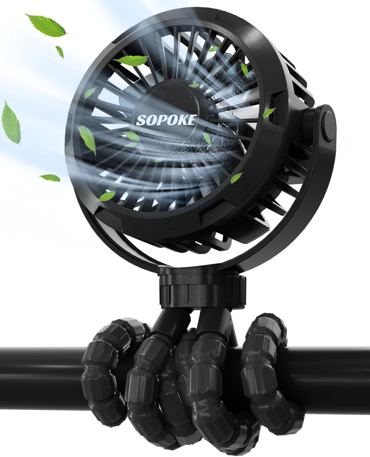 Mini Portable Baby Stroller Fan,3 Speed Personal Handheld Fan,Battery Operated R...