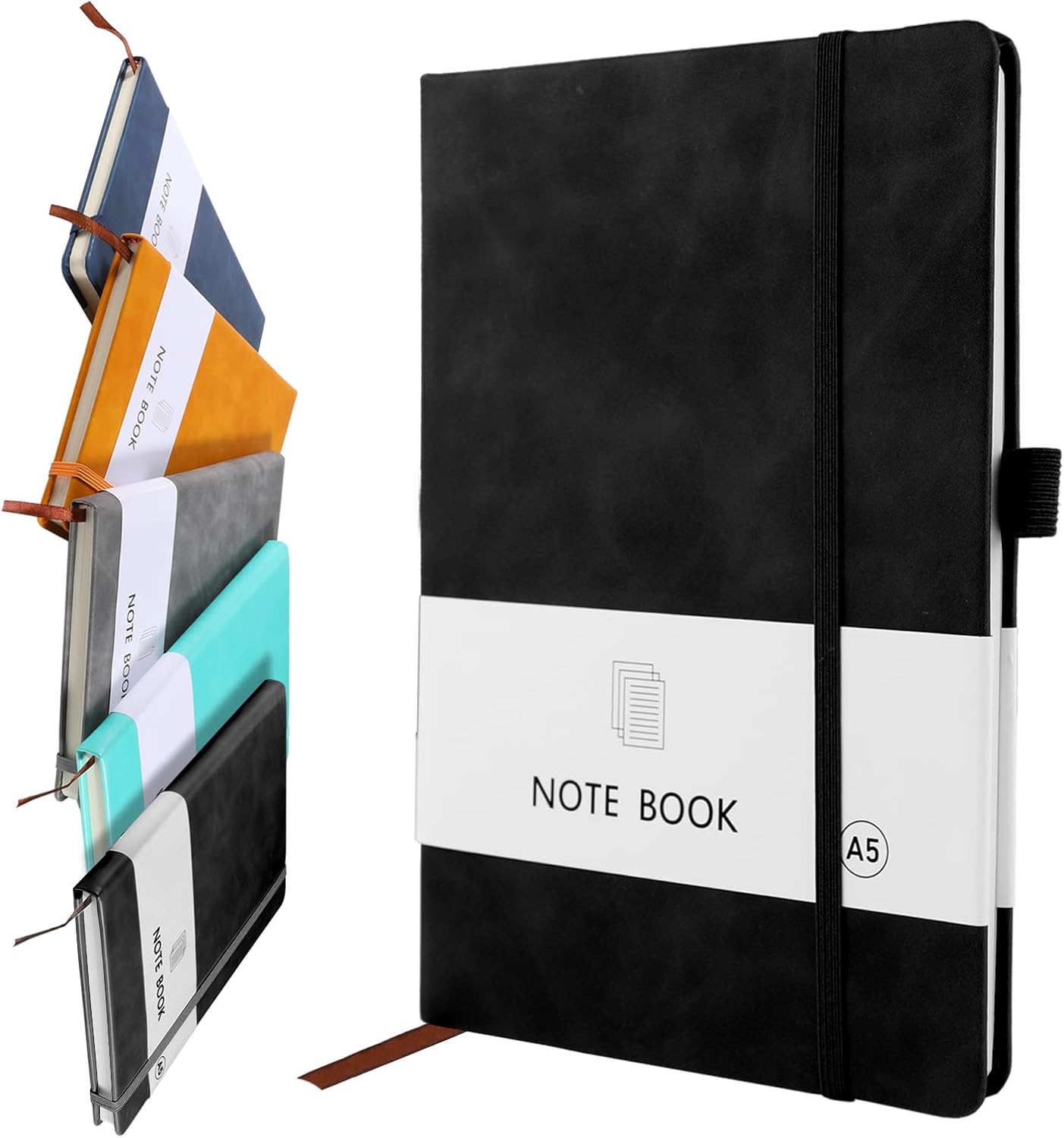 A5 Notebook, Notebook A5 Note Book Note Pad Journal Notebook A5 Notepad PU Leath...