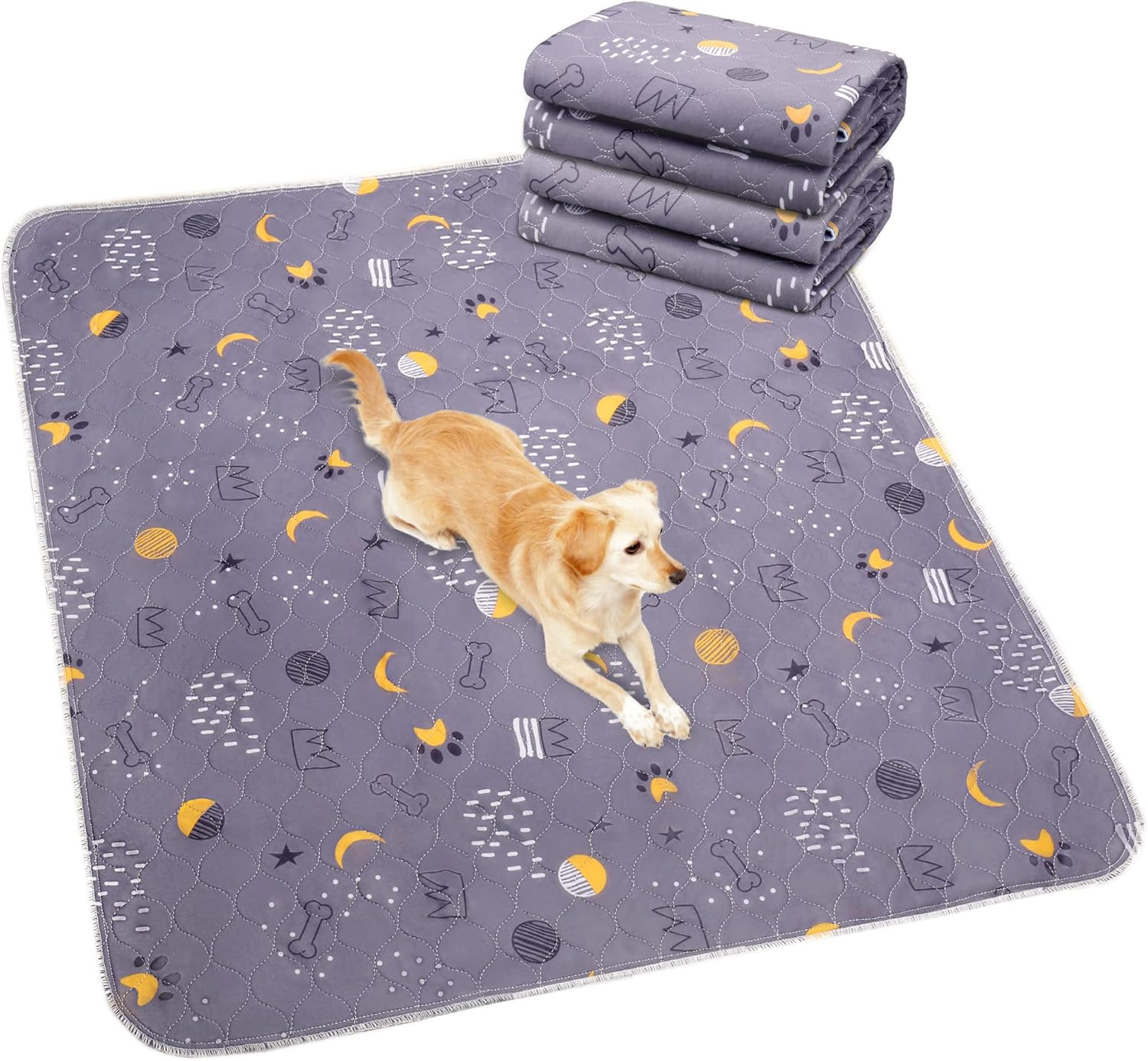 UPSKY Washable Pee Pads for Dogs 2 Pack 34" x 36" Reusable Puppy Pads Waterproof...