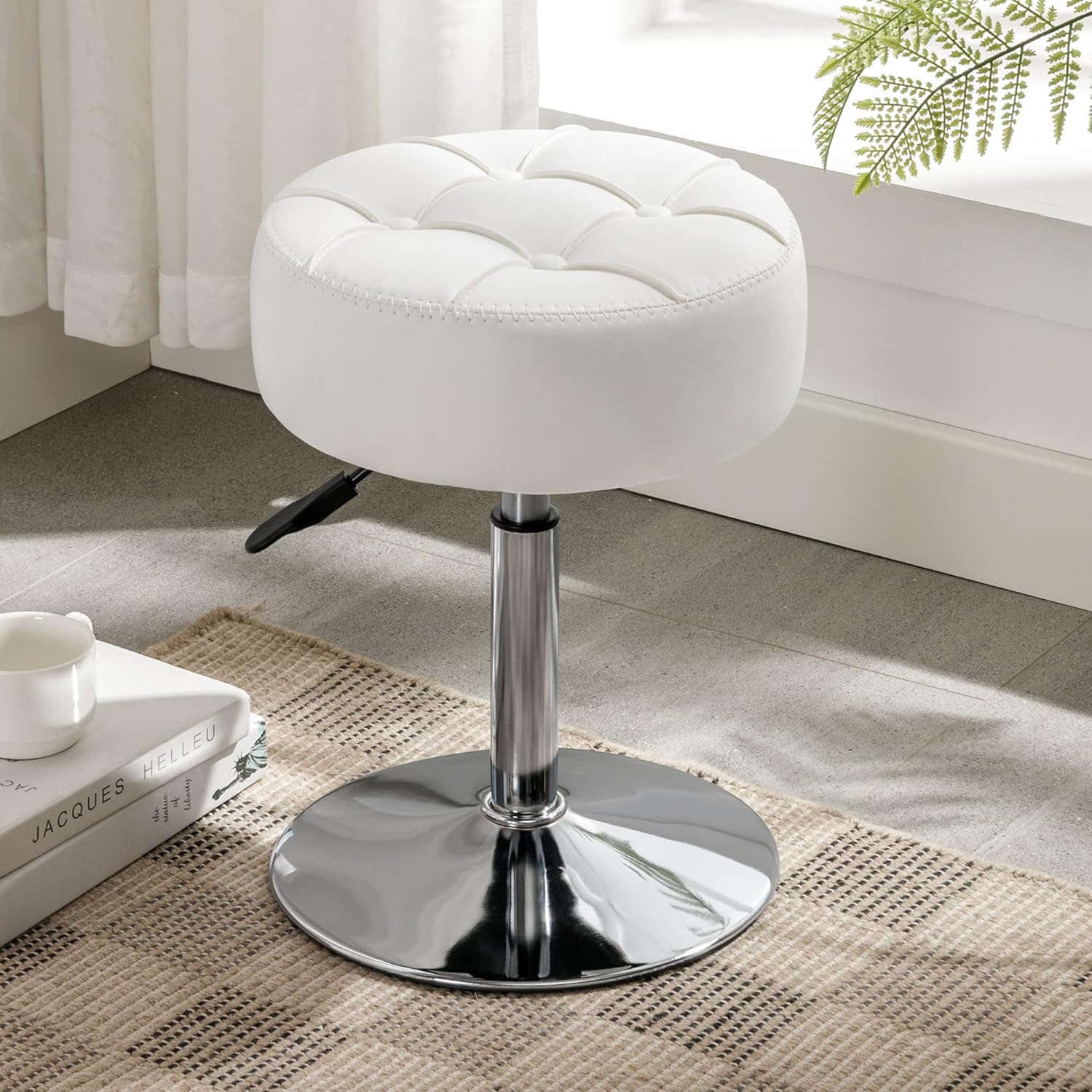 LUE BONA Adjustable Vanity Stool, 360°Swivel Vanity Chair Stool for Makeup Room,...