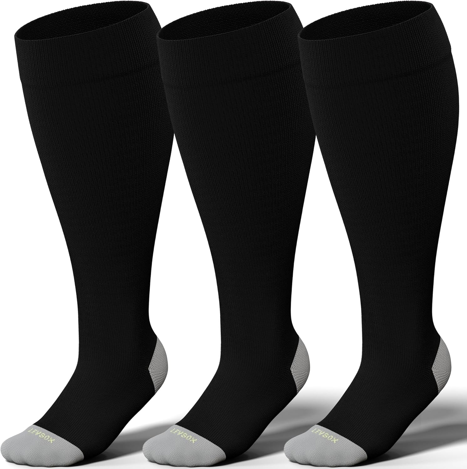 LEVSOX Plus Size Compression Socks for Women Men Wide Calf Extra Large 15-20 mmH...