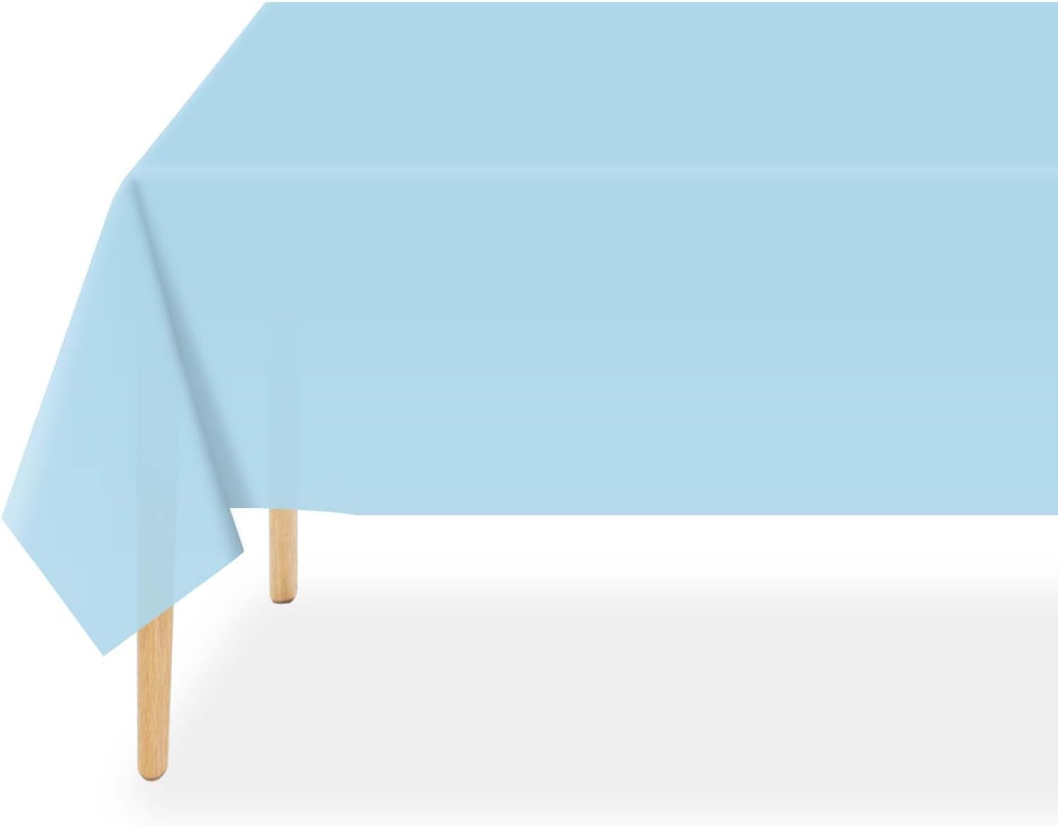 QIKSION Plastic Table Cloth Disposable 6 Pack, 54 x 108 Inch Tablecloths for Rec...