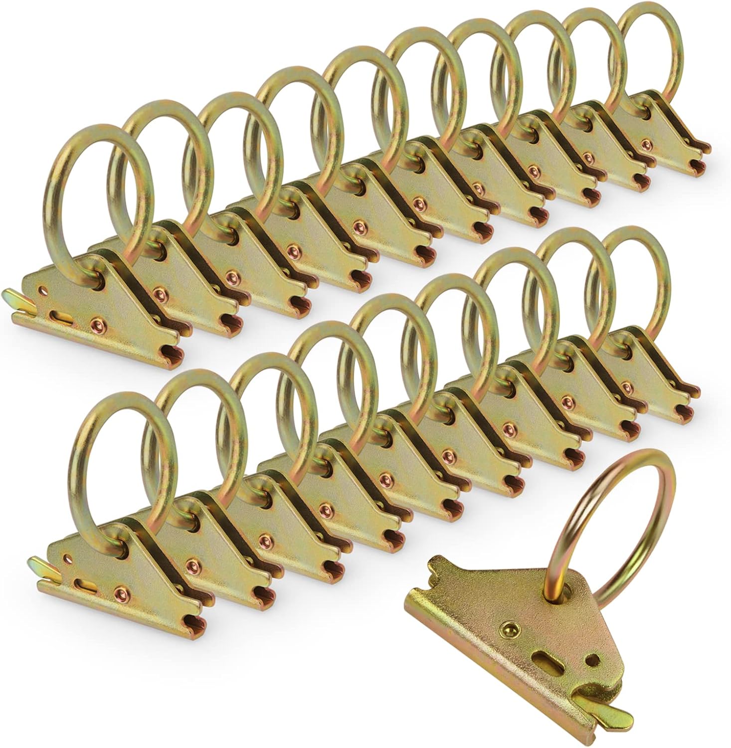 Eapele 20pcs Steel E-Track O Ring Tie-Down Anchors, Secure Cargo in Enclosed/Fla...