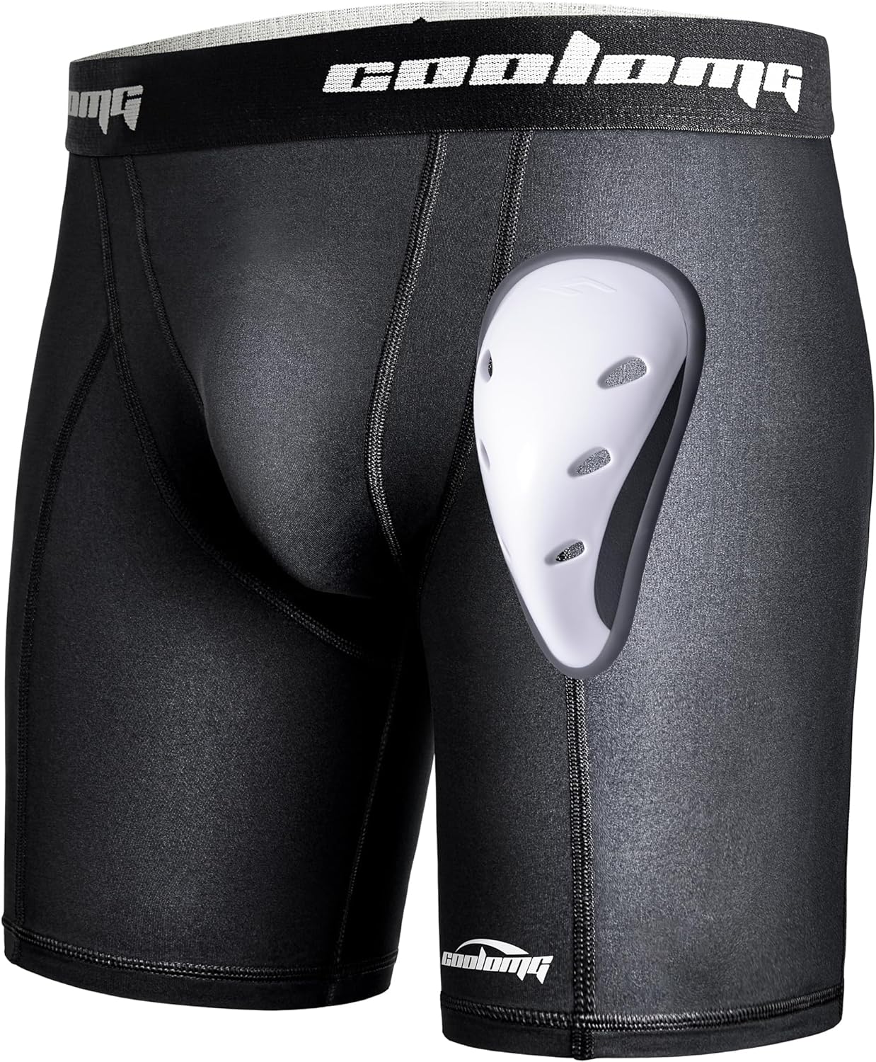 COOLOMG Mens Compression Shorts with Cup Athletic...