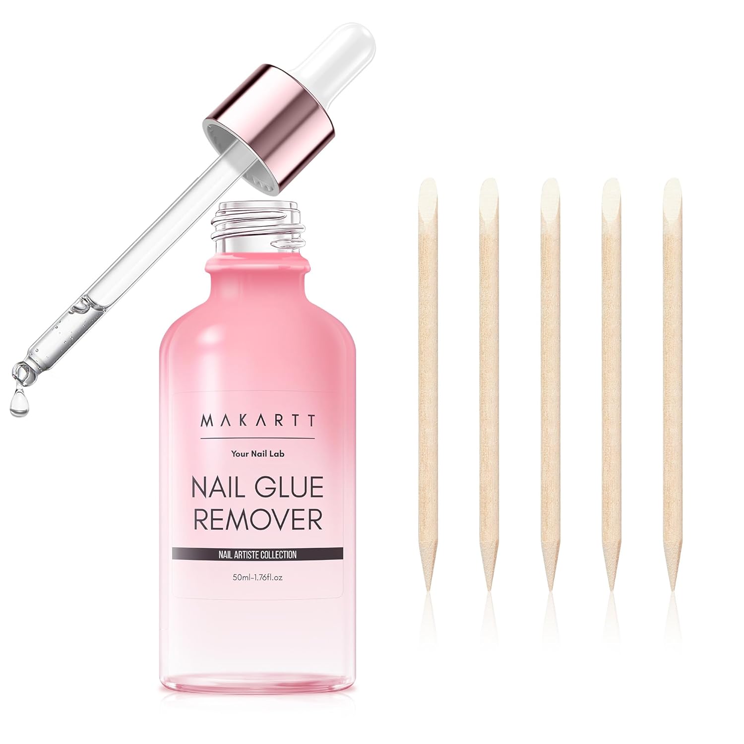 Makartt Press on Nail Glue Remover: 50ML Quick Glue Debonder | Easy Removal with...