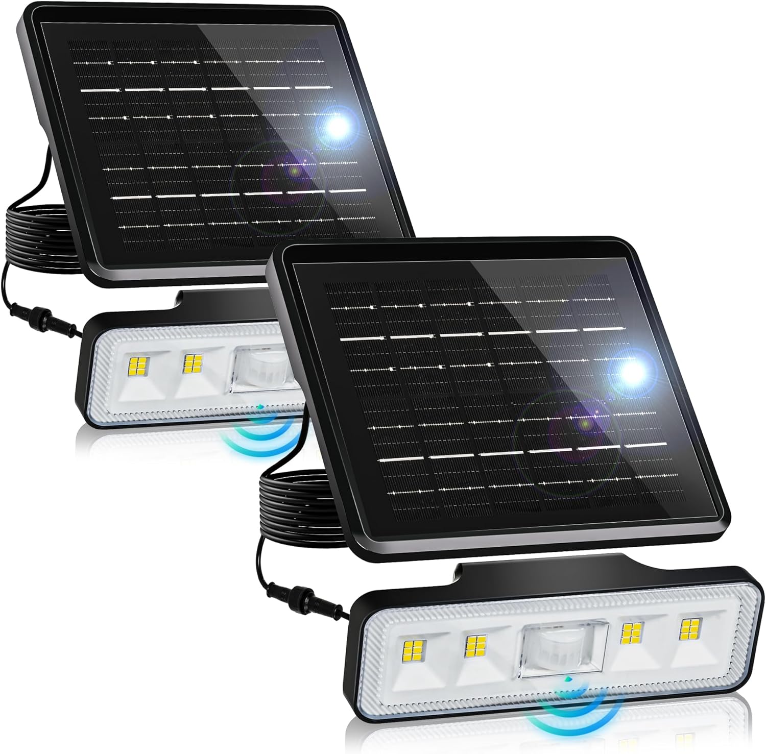 Solar Flood Lights Outdoor 4000Lm, IP67 Waterproof Spot Lights Outside, Motion L...