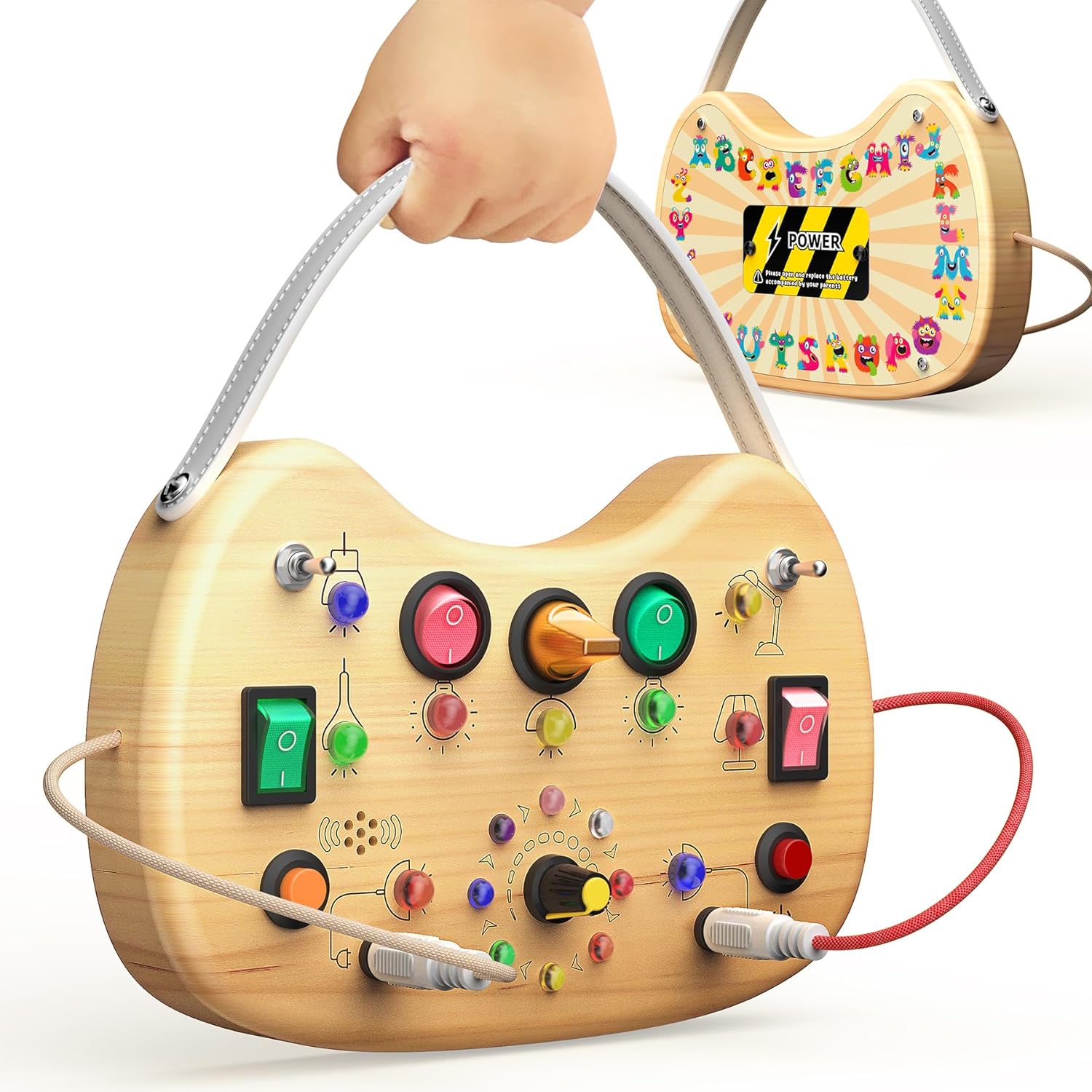 Montessori Toddler Busy Board Sensory Toys for Toddlers Wooden Autism Sensory To...