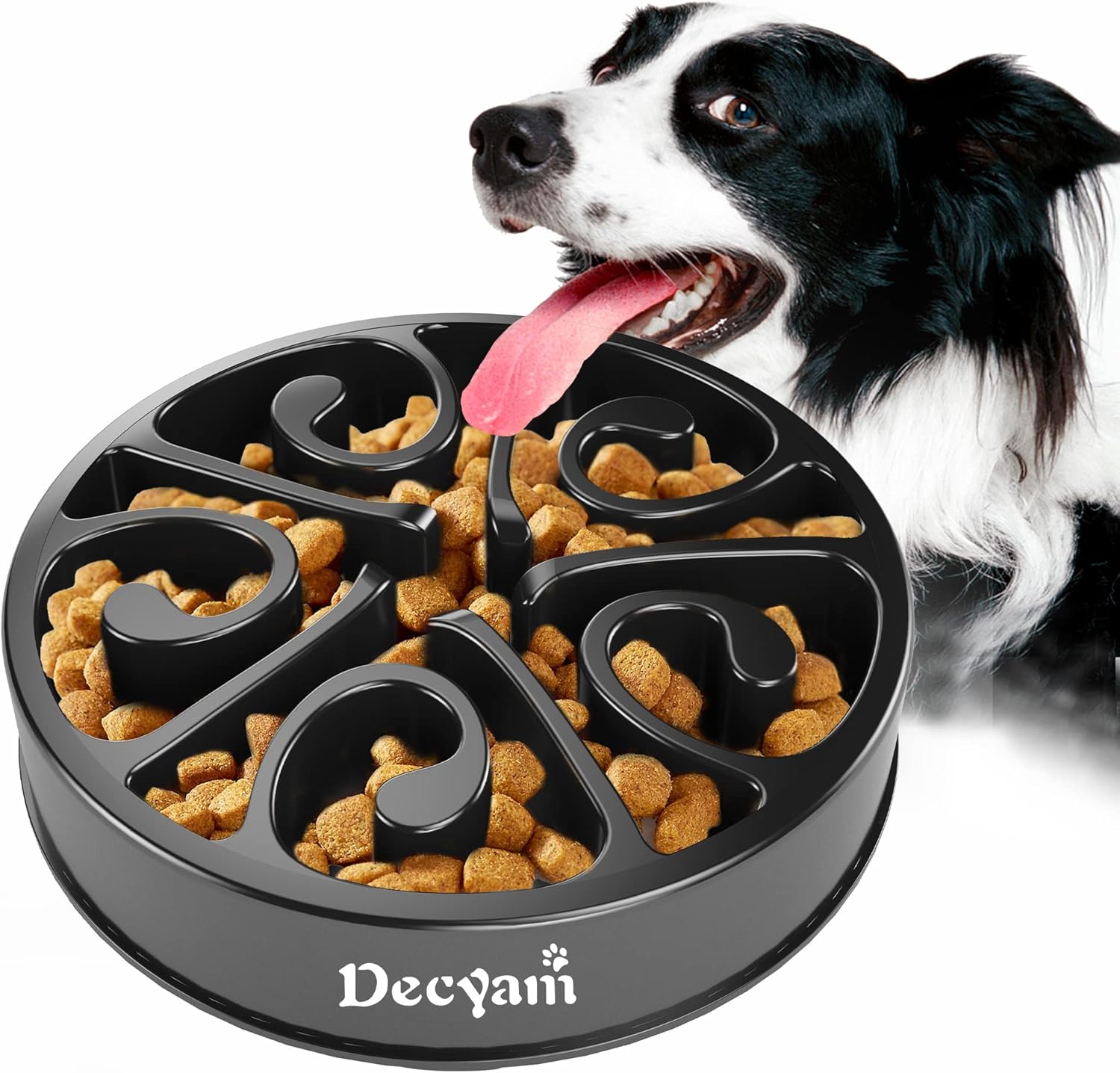 Decyam Slow Feeder Dog Bowl Slow Eating Dog Bowl Pet Puppy Fun Puzzle Feeder Non...