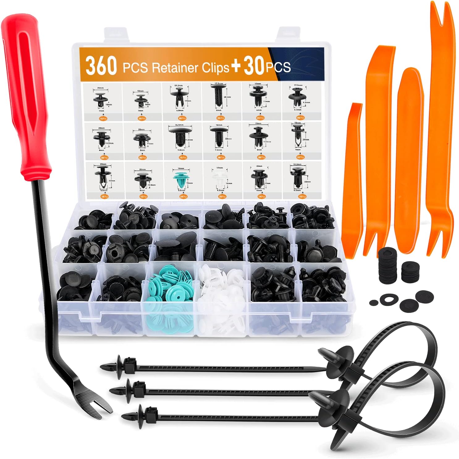 GOOACC - GRC-34 Push Bumper Fastener Rivet Clips w...