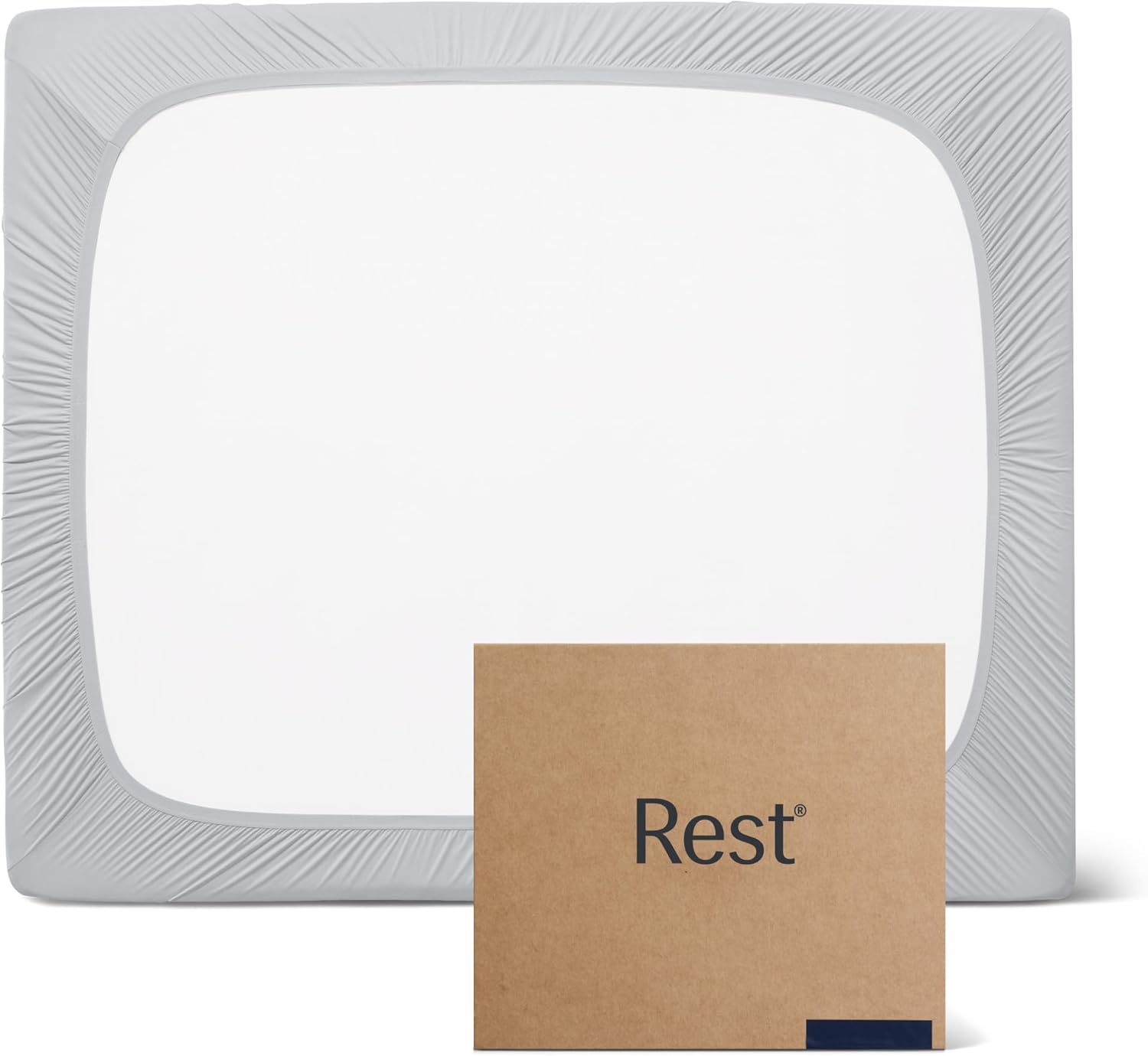 REST® Evercool®+ Fitted Sheet, Full Size, Light Gray, 15" Deep (up to 18’’), Bre...