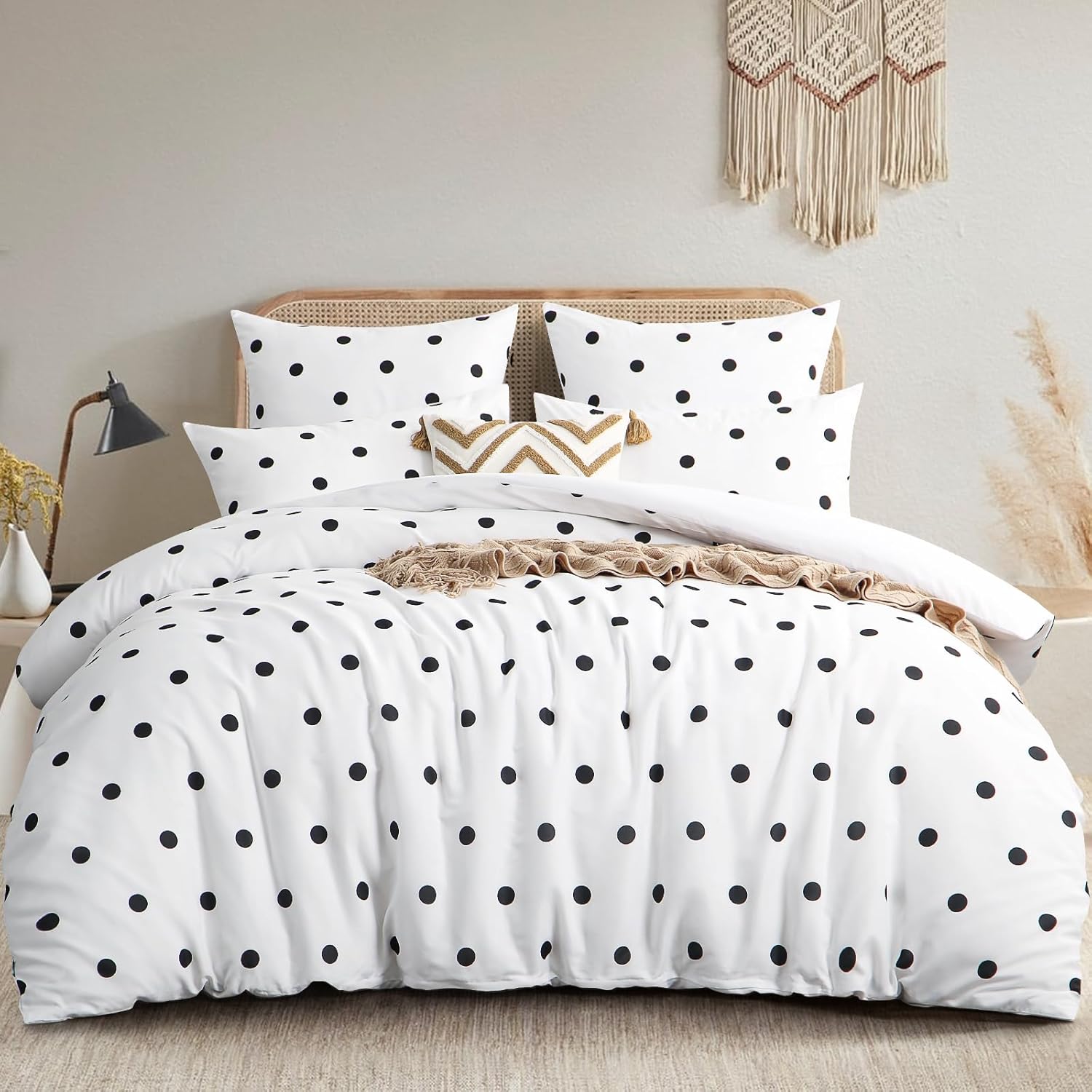 RUIKASI Bedding Double Bed Set - 3 PCS Microfiber Duvet Cover Set Double Bed Pol...