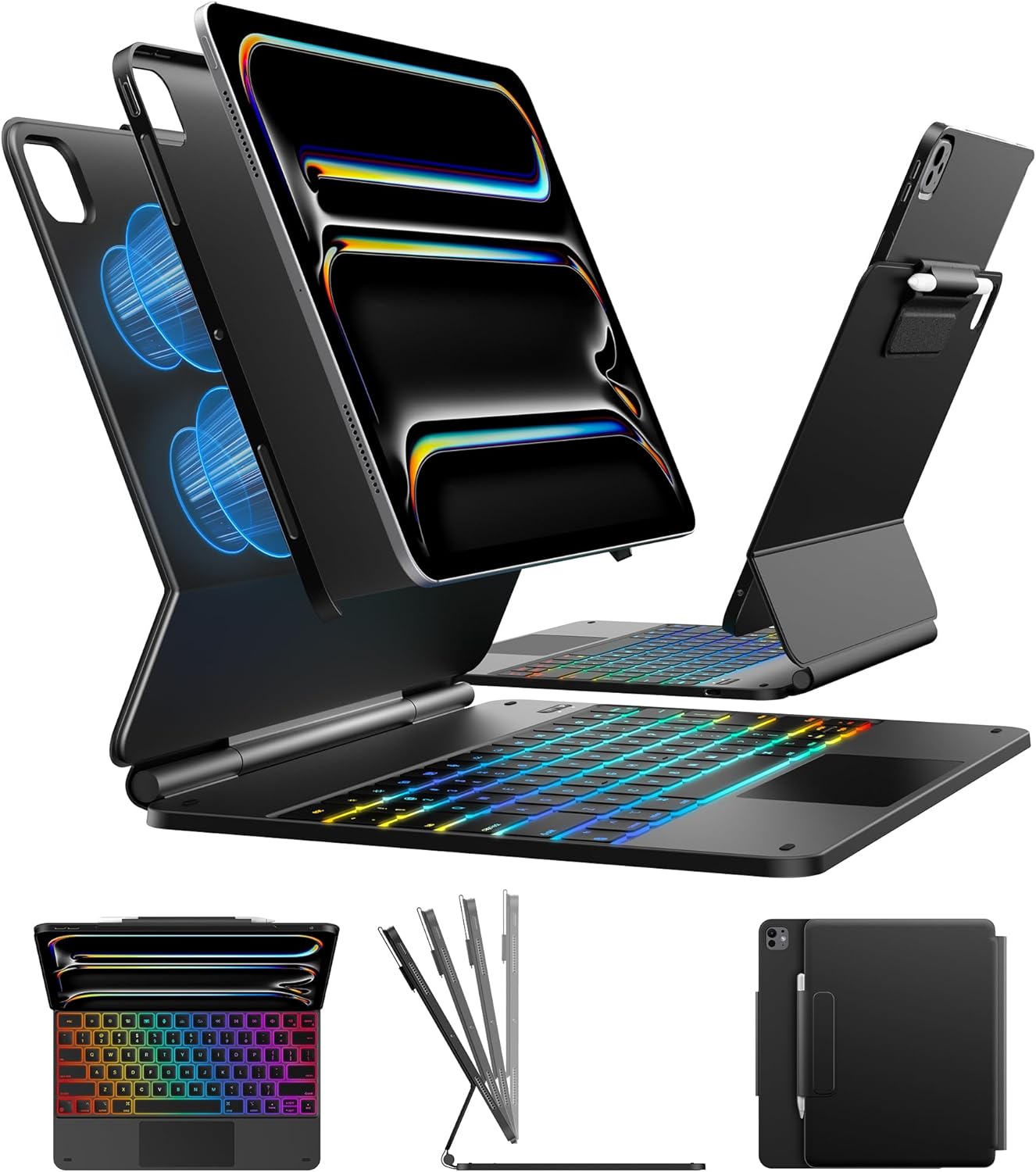 typecase Edge Keyboard Case for 2024 iPad Pro 13-inch (M4), Ultra-Slim Detachabl...