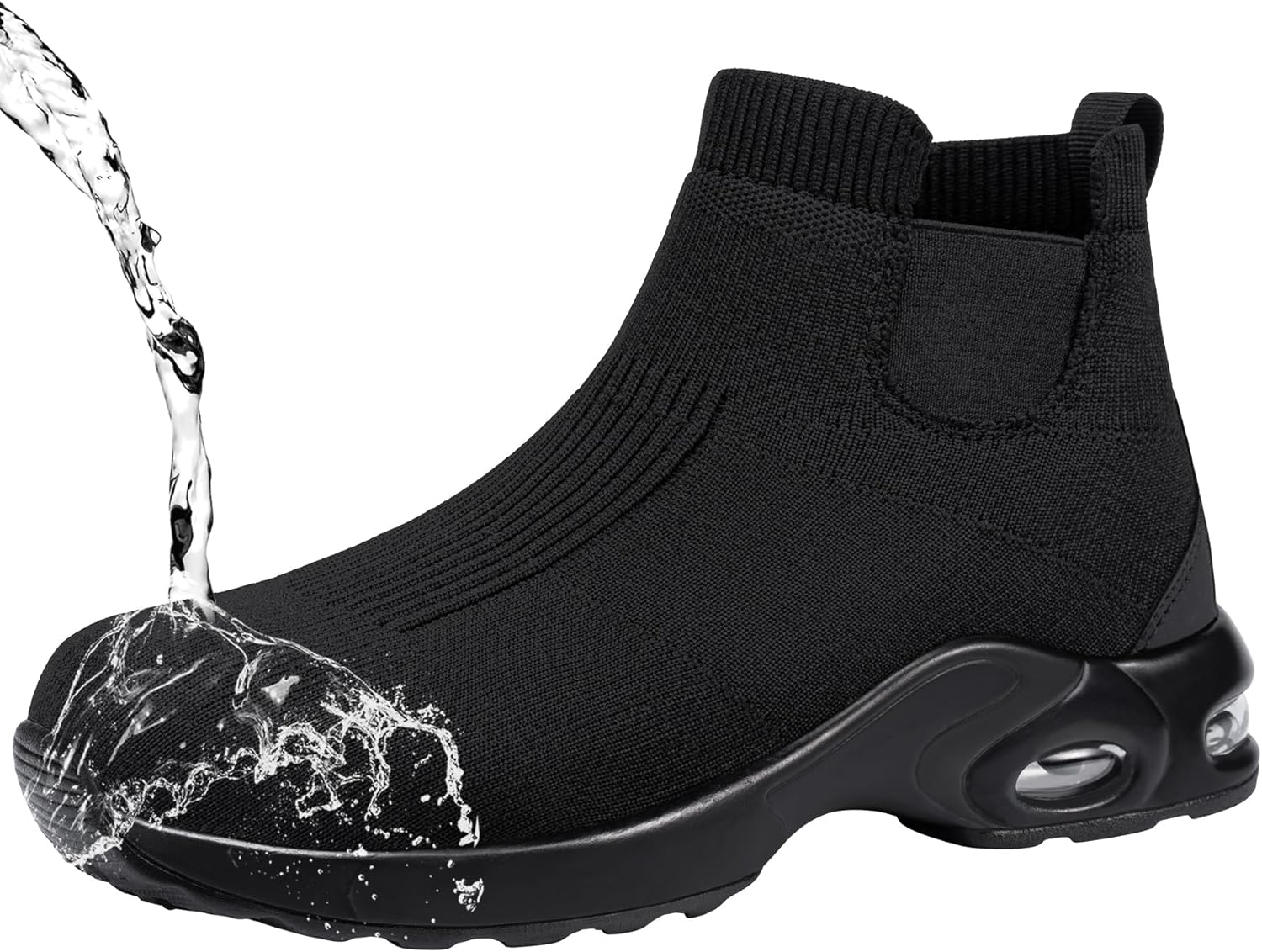 LARNMERN Steel Toe Shoes for Men Women Water Resistant Work Boots Non Slip Safet...