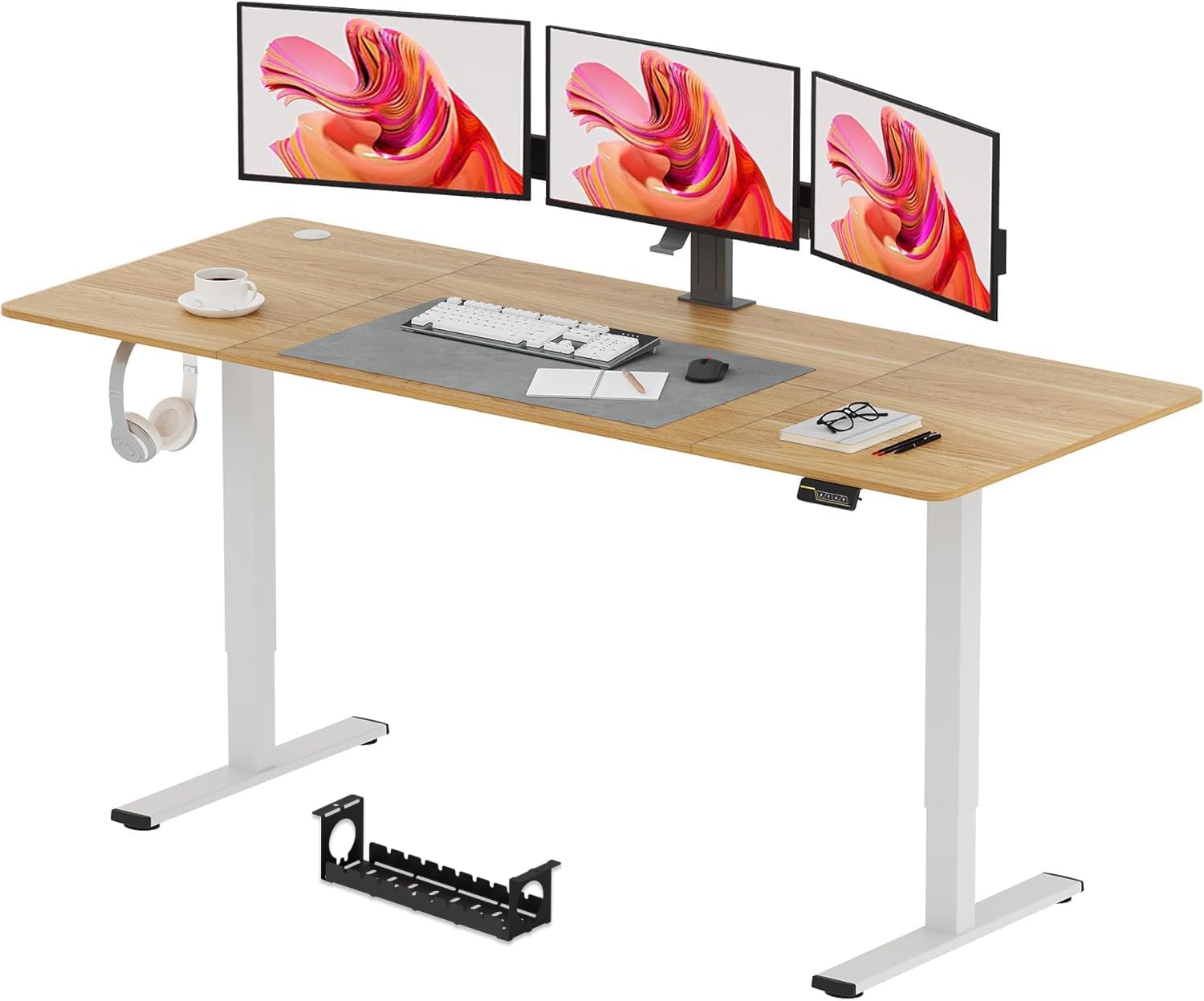 SANODESK 180 * 80 Electric Standing Desk Height Adjustable Standing Desk Sit Sta...