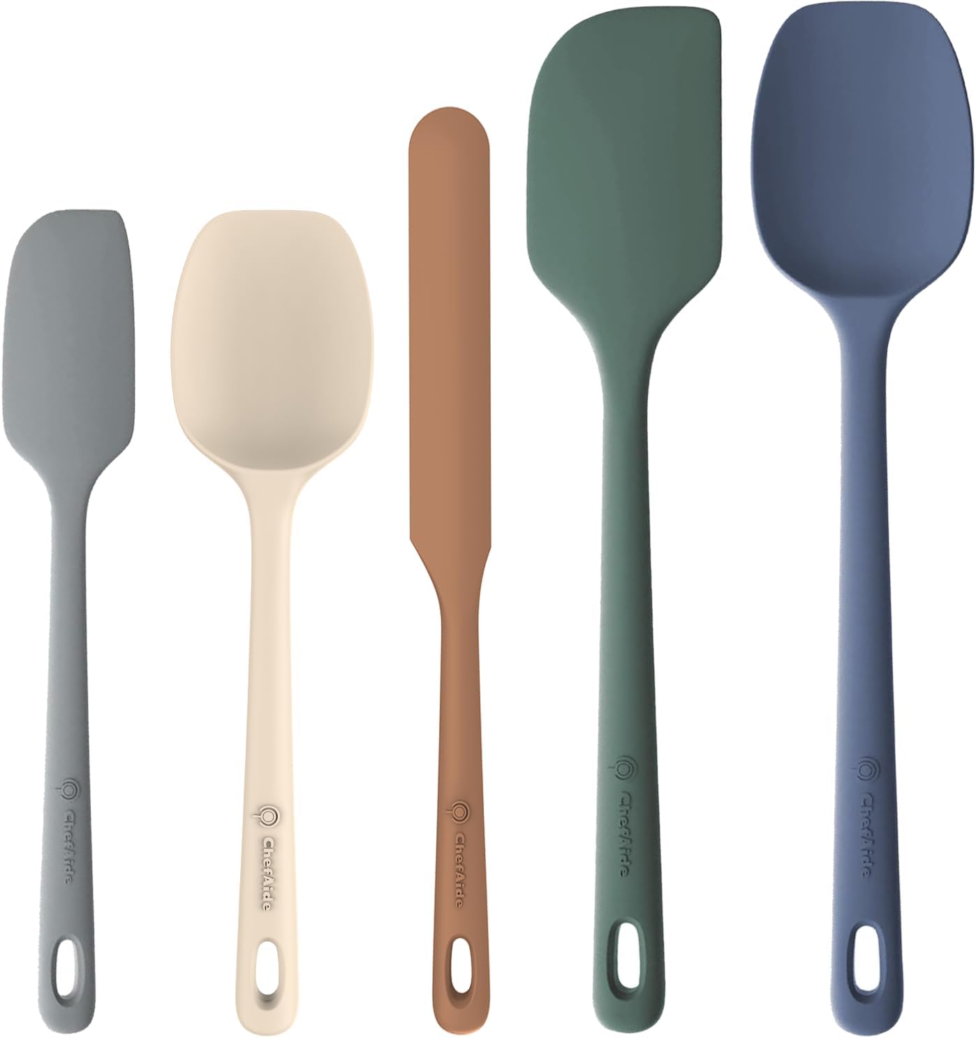 5 Pieces Silicone Spatula Set, Food Grade Rubber Spatula, Upgrade Strong Handle...