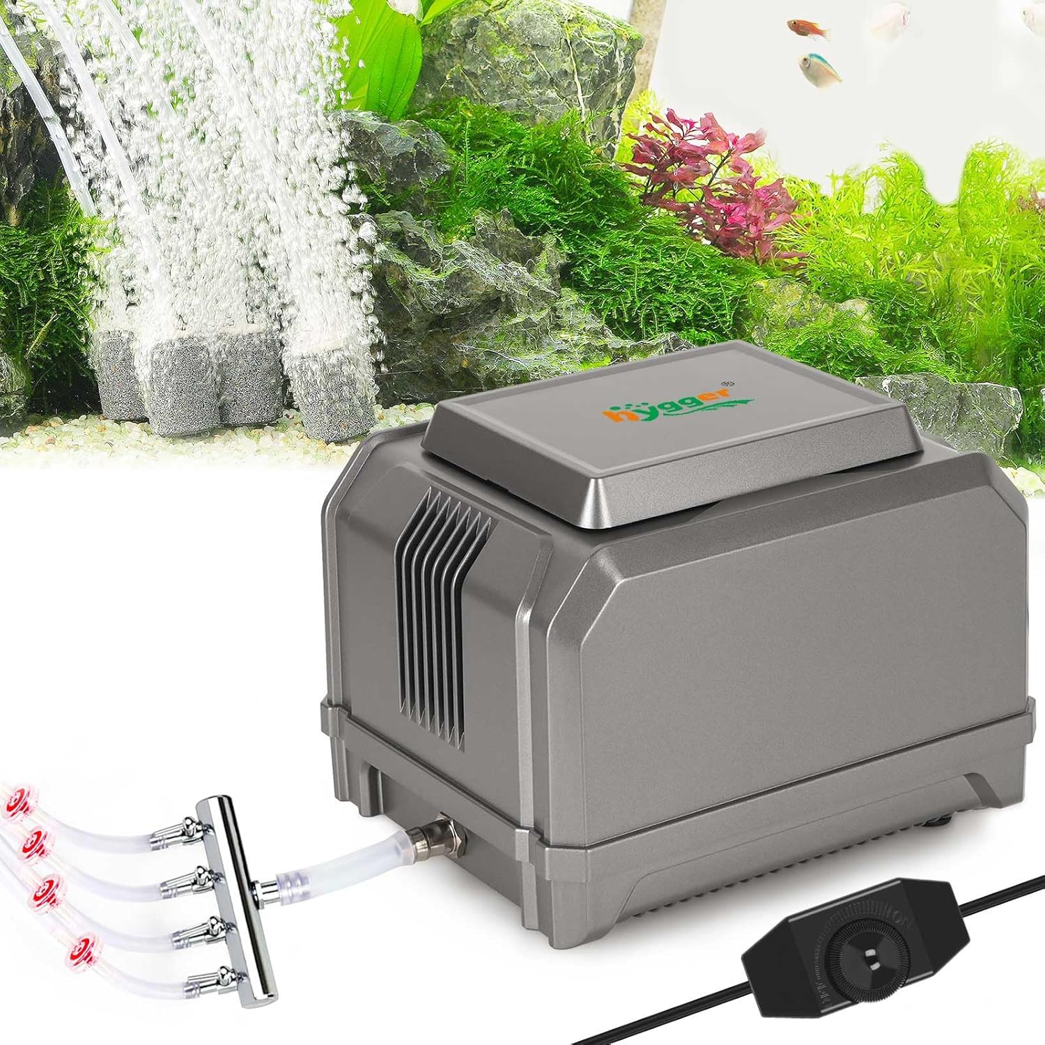 hygger Aquarium Air Pump 10W/15W 0.025Mpa/0.03Mpa...