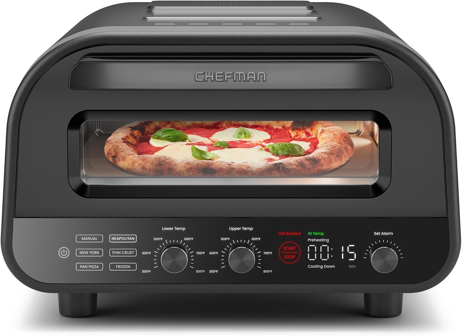 CHEFMAN Indoor Pizza Oven - Makes 12 Inch Pizzas in Minutes, Heats up to 800°F -...
